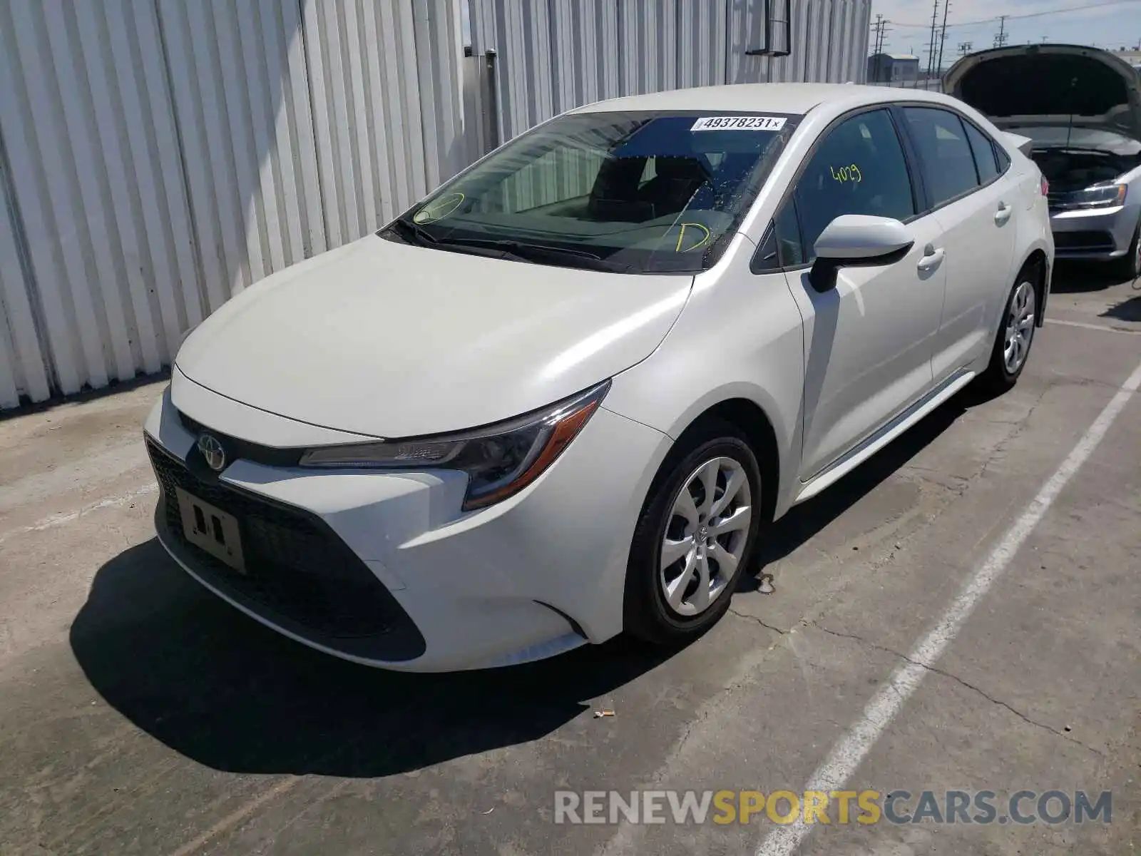 2 Photograph of a damaged car JTDEPRAE8LJ111099 TOYOTA COROLLA 2020