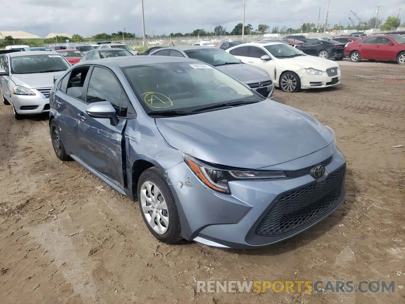 1 Photograph of a damaged car JTDEPRAE8LJ111149 TOYOTA COROLLA 2020