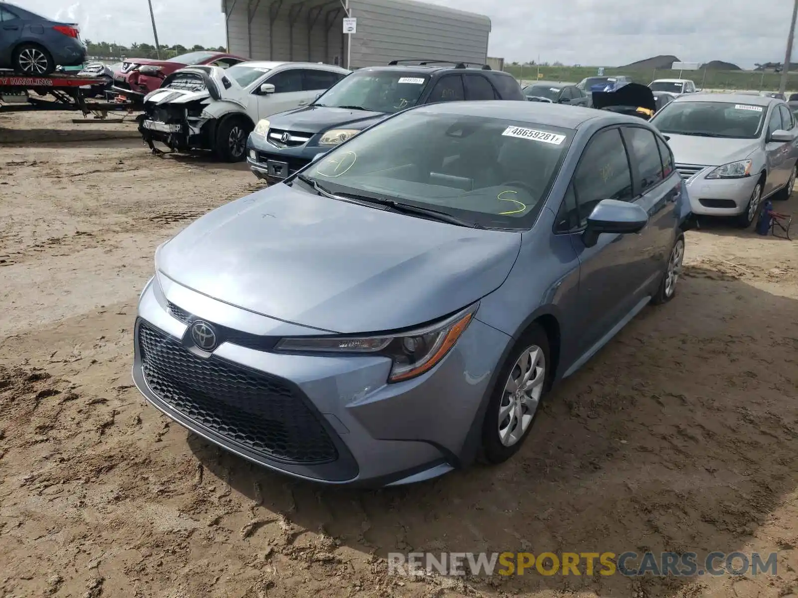 2 Photograph of a damaged car JTDEPRAE8LJ111149 TOYOTA COROLLA 2020