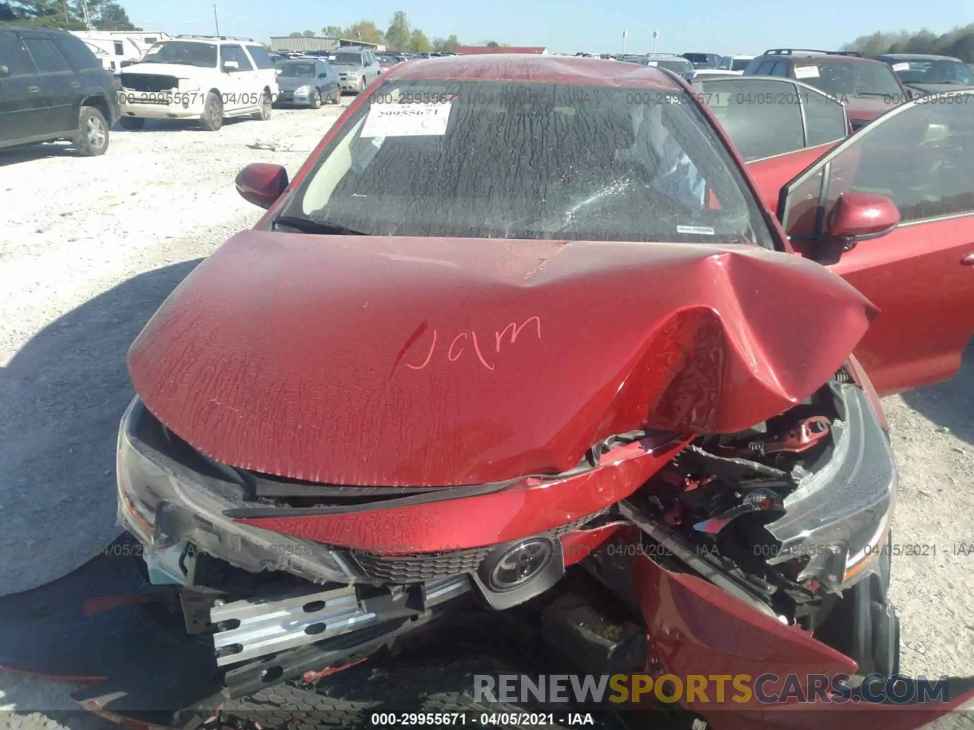 10 Photograph of a damaged car JTDEPRAE8LJ111961 TOYOTA COROLLA 2020