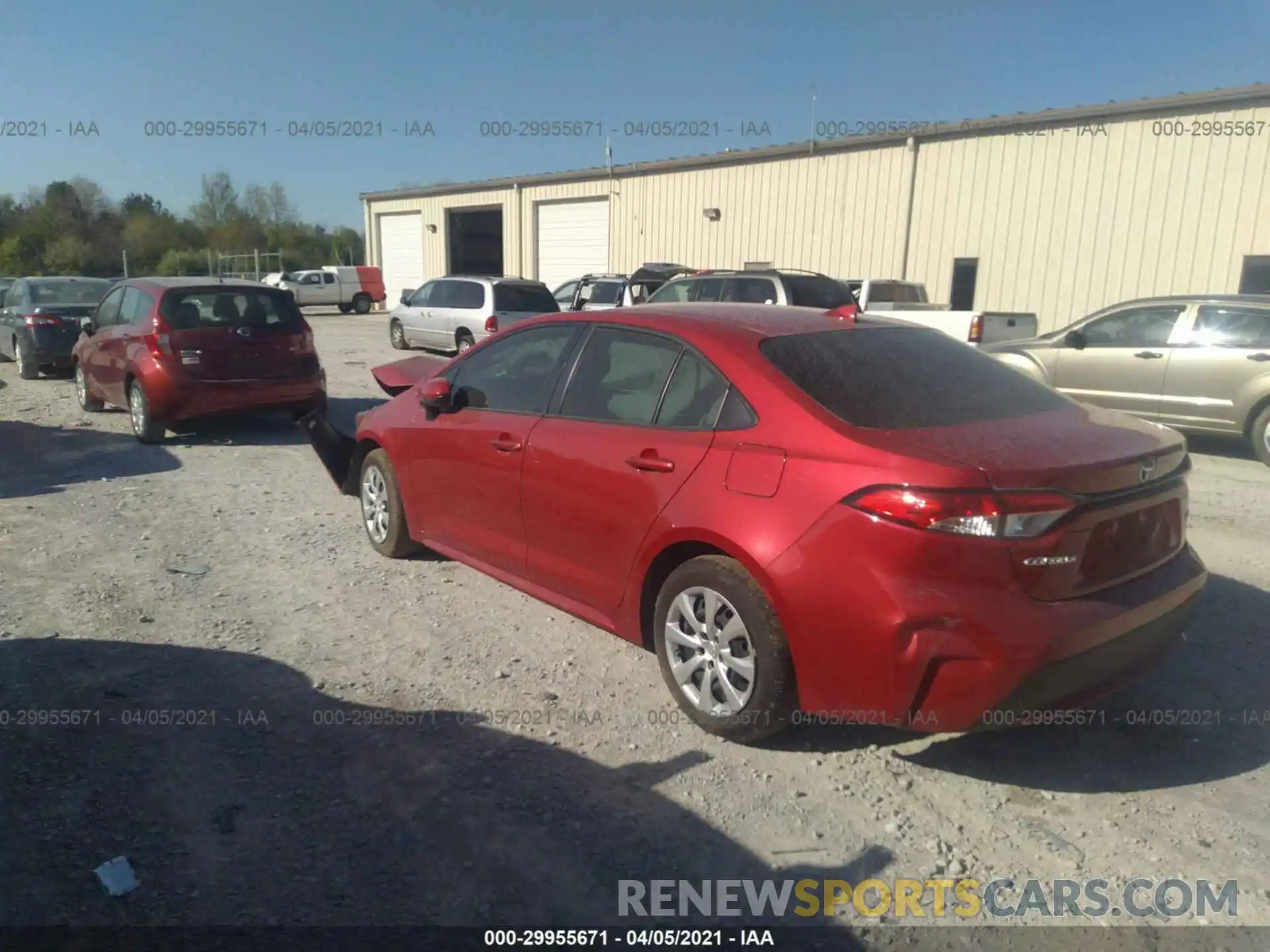 3 Photograph of a damaged car JTDEPRAE8LJ111961 TOYOTA COROLLA 2020