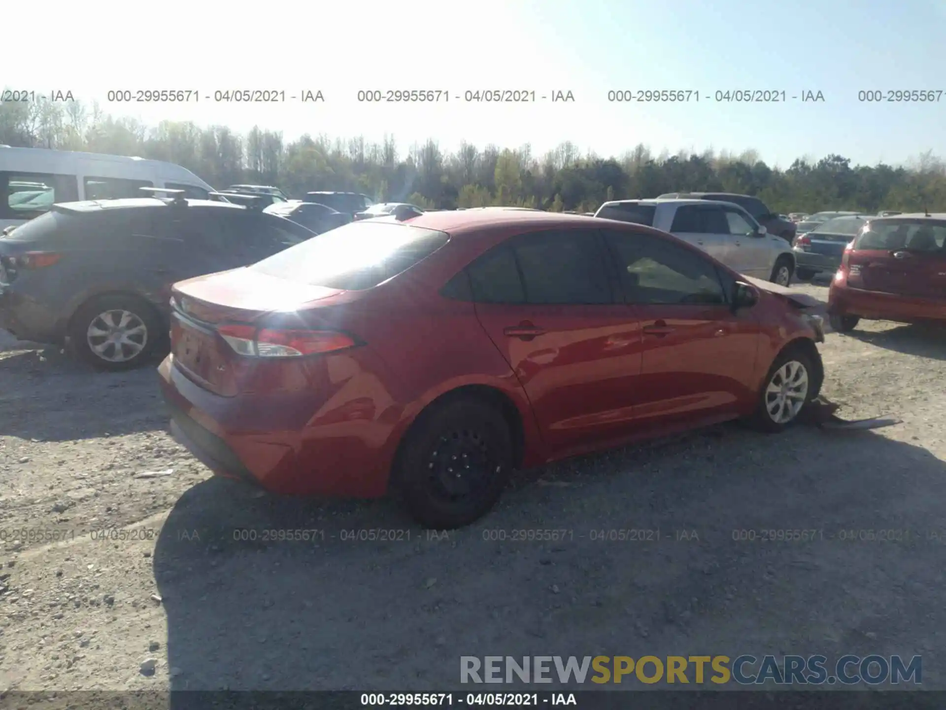 4 Photograph of a damaged car JTDEPRAE8LJ111961 TOYOTA COROLLA 2020