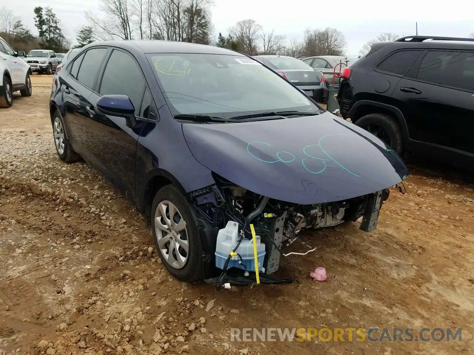 1 Photograph of a damaged car JTDEPRAE8LJ112348 TOYOTA COROLLA 2020