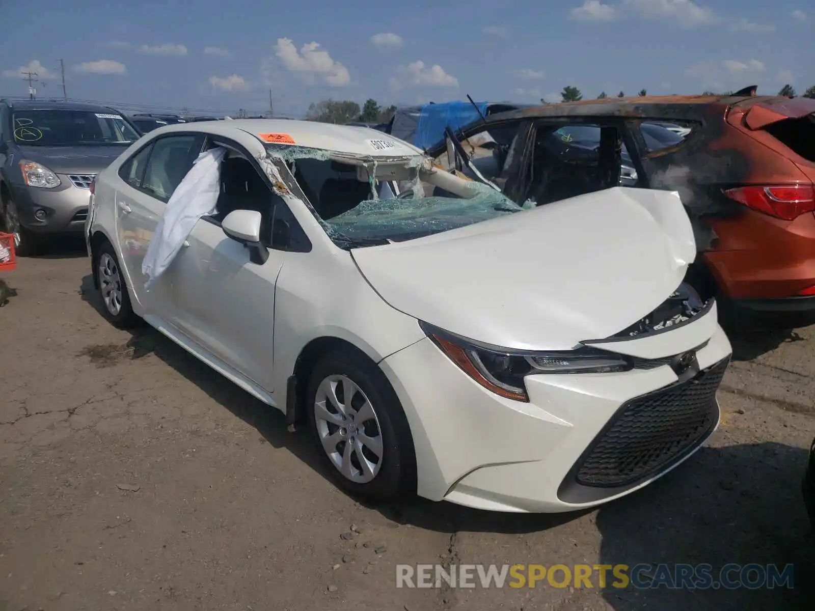 1 Photograph of a damaged car JTDEPRAE8LJ112401 TOYOTA COROLLA 2020