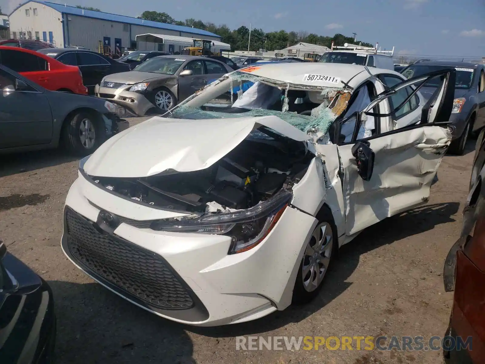 2 Photograph of a damaged car JTDEPRAE8LJ112401 TOYOTA COROLLA 2020