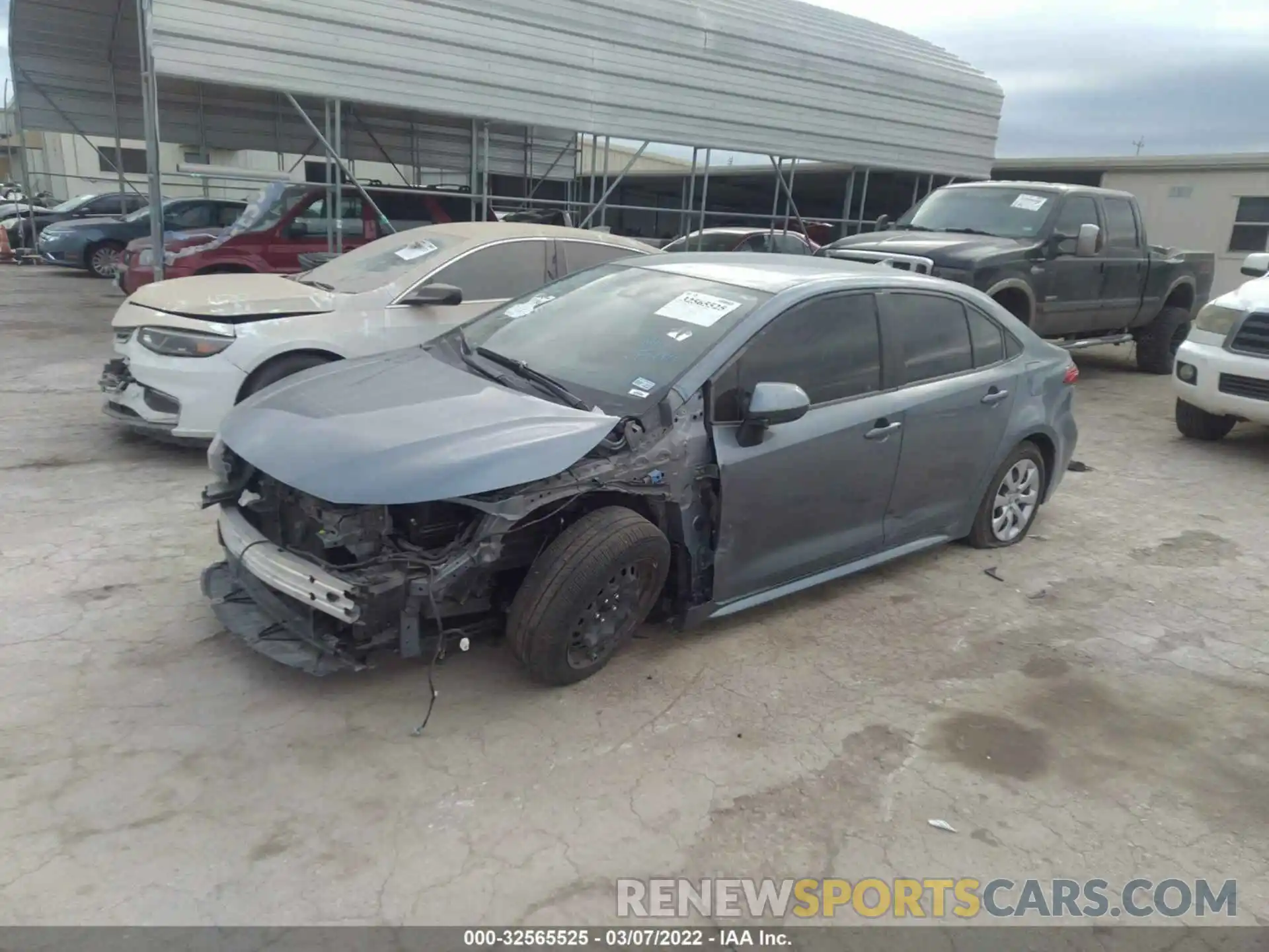 2 Photograph of a damaged car JTDEPRAE8LJ112916 TOYOTA COROLLA 2020