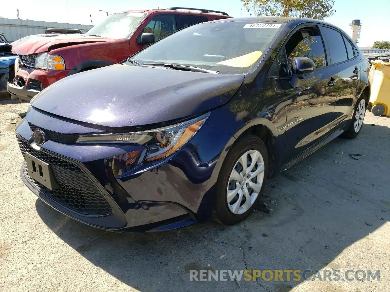 2 Photograph of a damaged car JTDEPRAE8LJ113032 TOYOTA COROLLA 2020