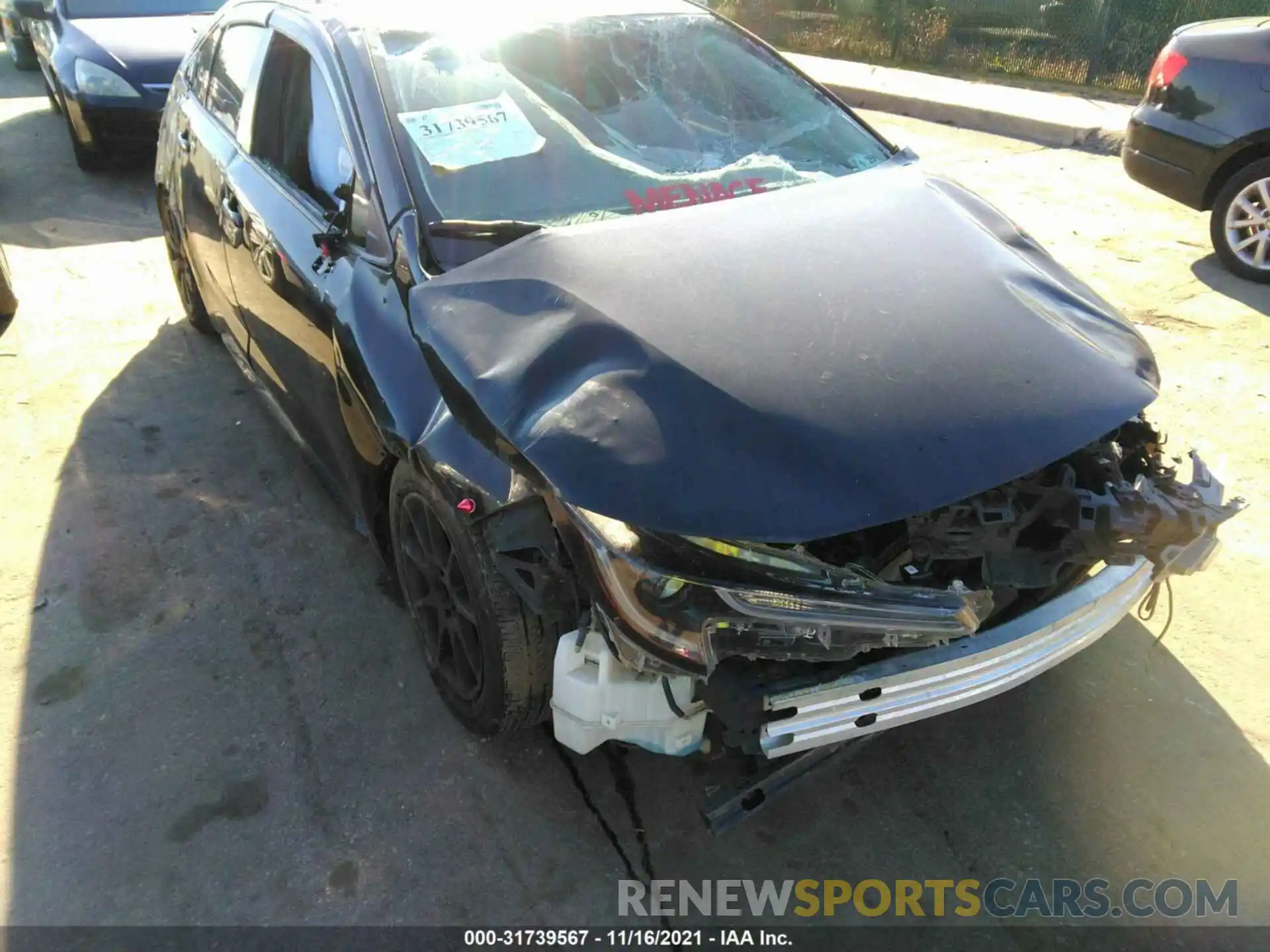 1 Photograph of a damaged car JTDEPRAE8LJ113211 TOYOTA COROLLA 2020