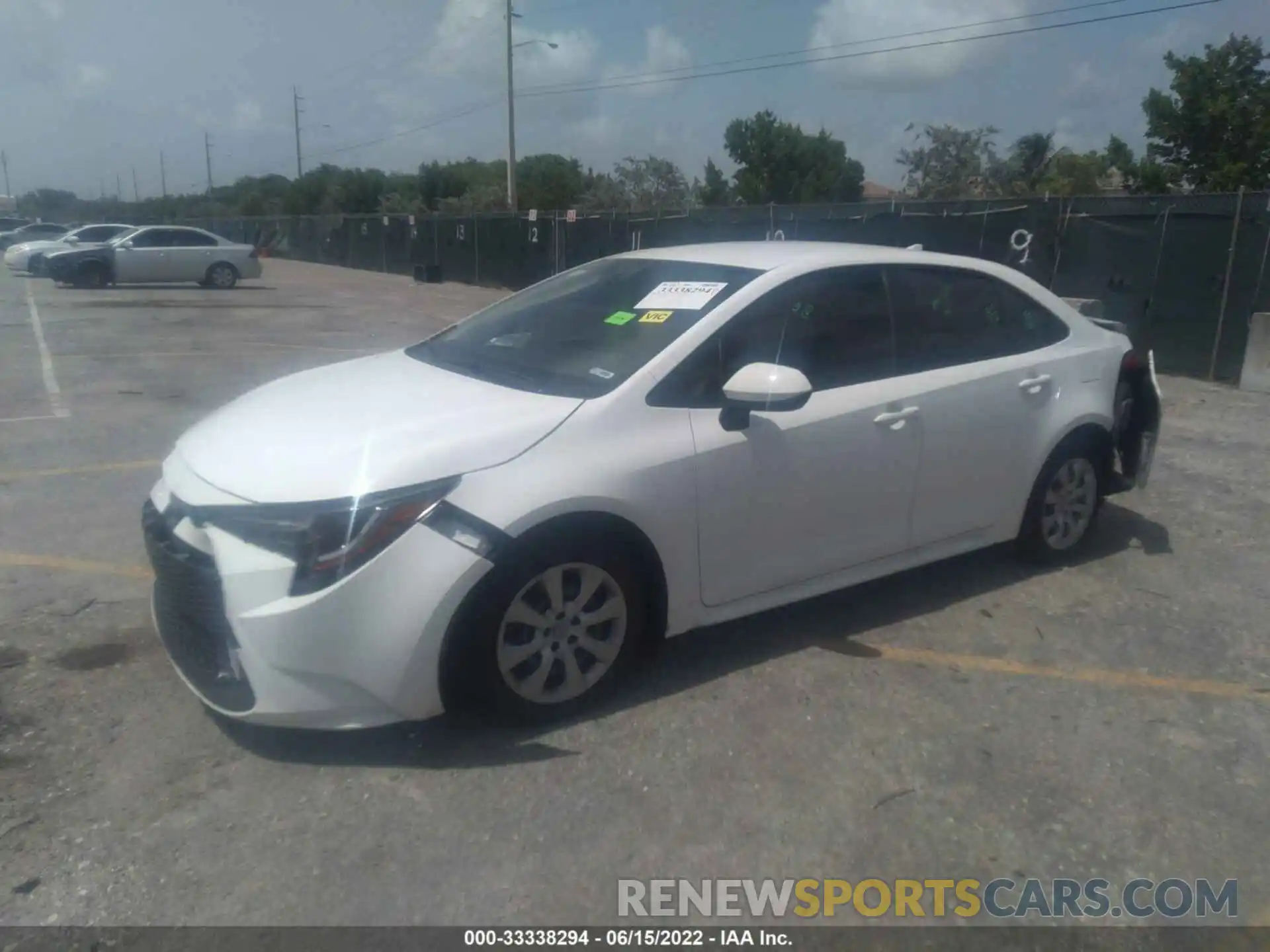 2 Photograph of a damaged car JTDEPRAE8LJ114696 TOYOTA COROLLA 2020