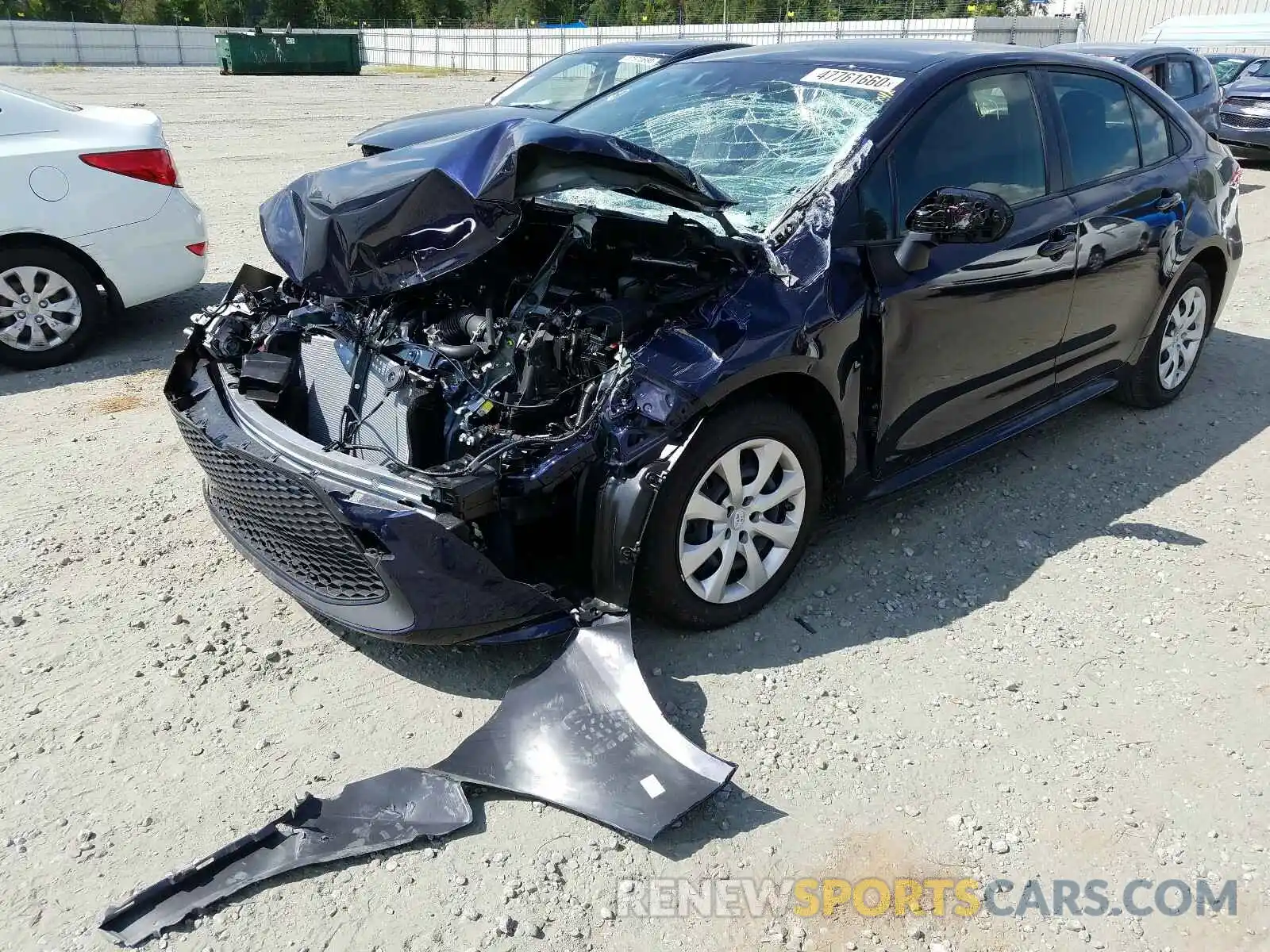 2 Photograph of a damaged car JTDEPRAE8LJ115721 TOYOTA COROLLA 2020