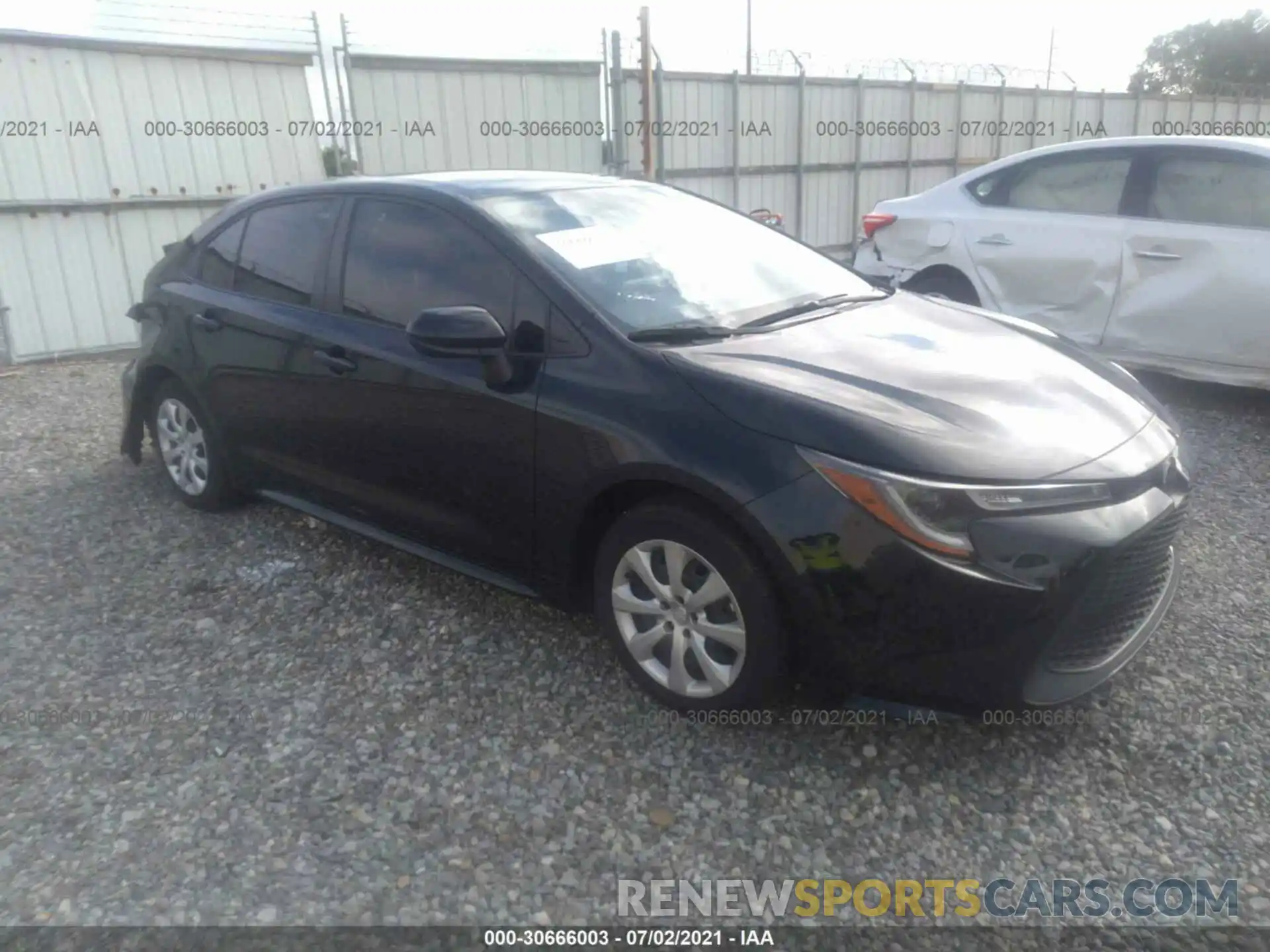 1 Photograph of a damaged car JTDEPRAE8LJ115797 TOYOTA COROLLA 2020