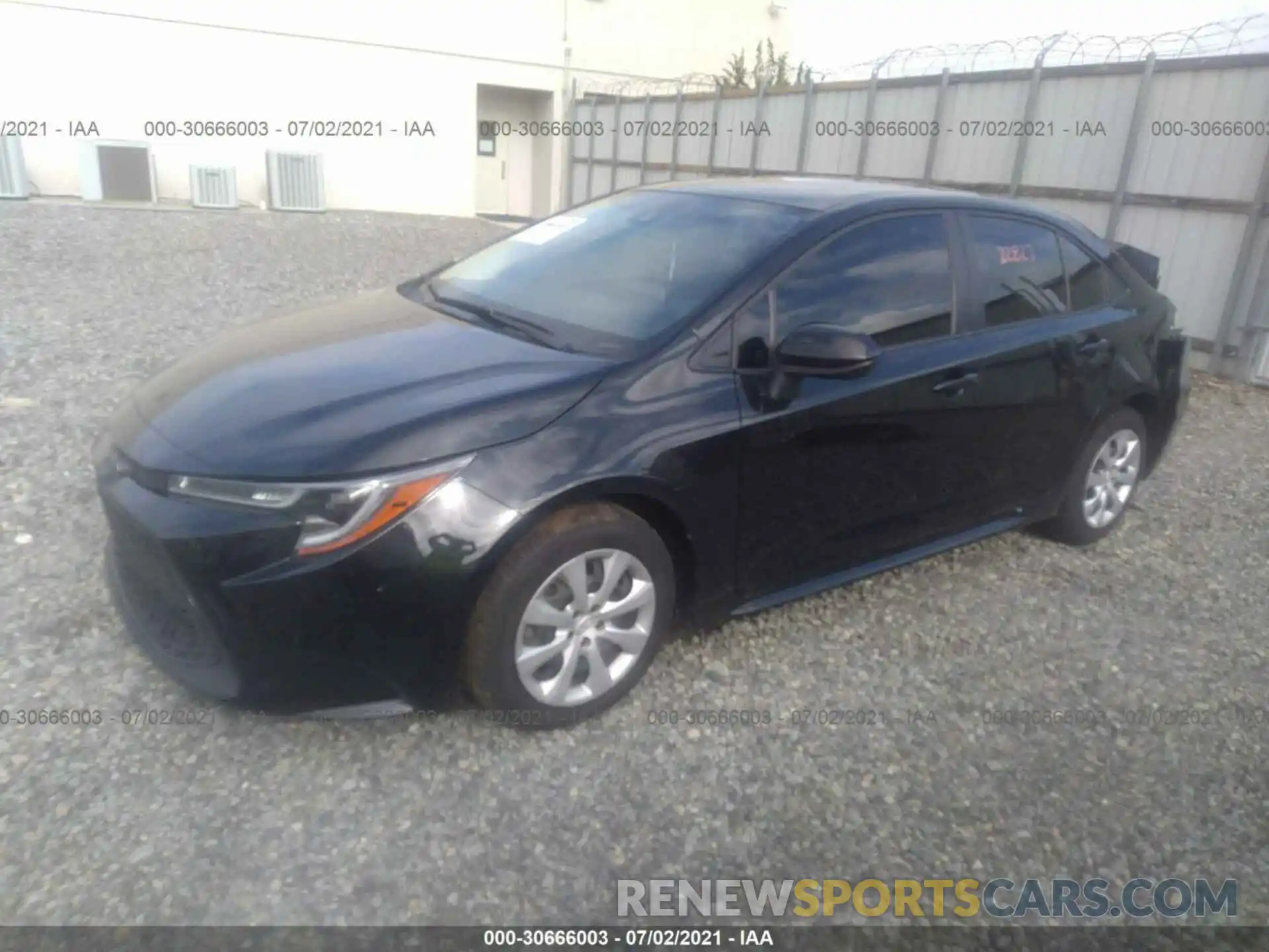 2 Photograph of a damaged car JTDEPRAE8LJ115797 TOYOTA COROLLA 2020