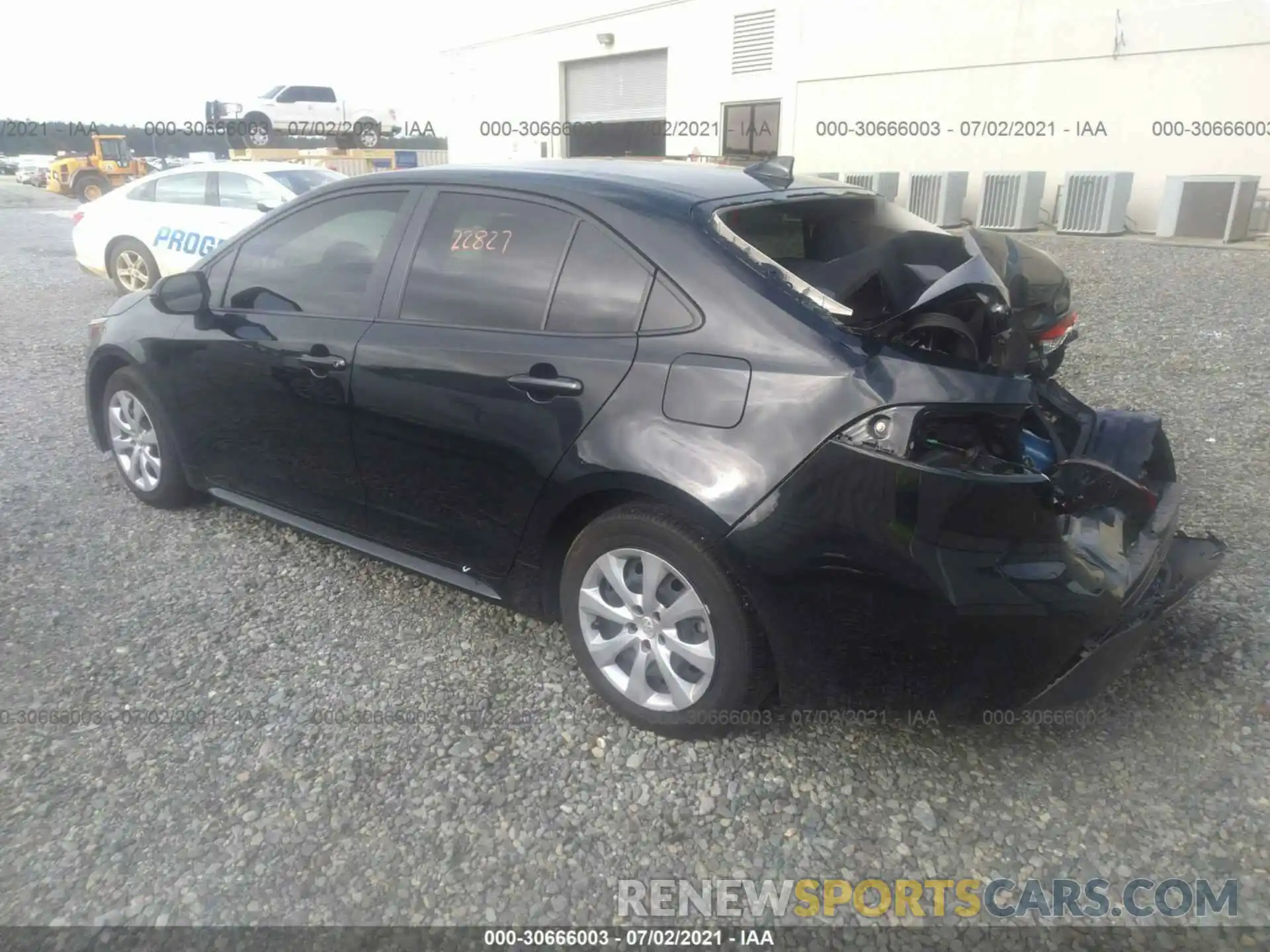 3 Photograph of a damaged car JTDEPRAE8LJ115797 TOYOTA COROLLA 2020