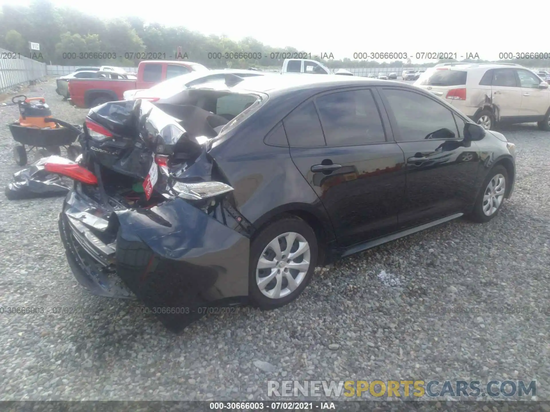 4 Photograph of a damaged car JTDEPRAE8LJ115797 TOYOTA COROLLA 2020