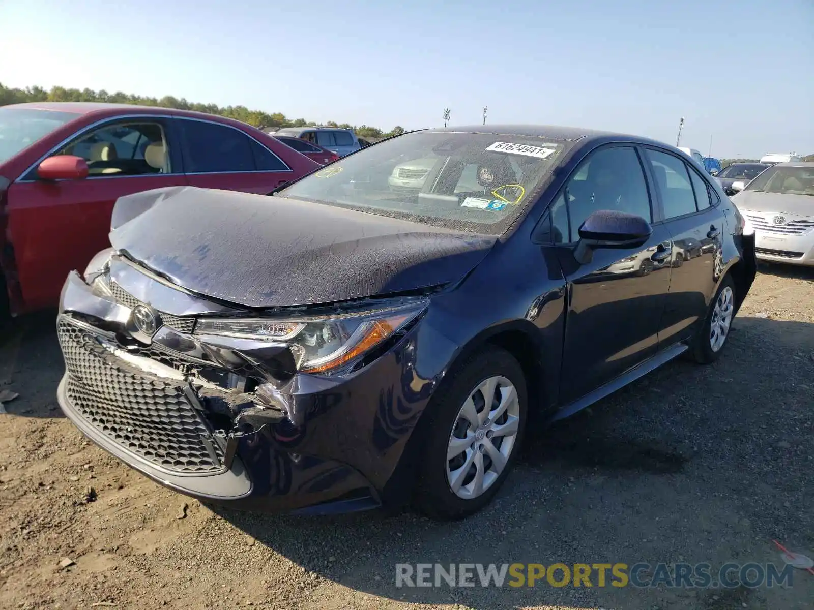 2 Photograph of a damaged car JTDEPRAE8LJ116173 TOYOTA COROLLA 2020