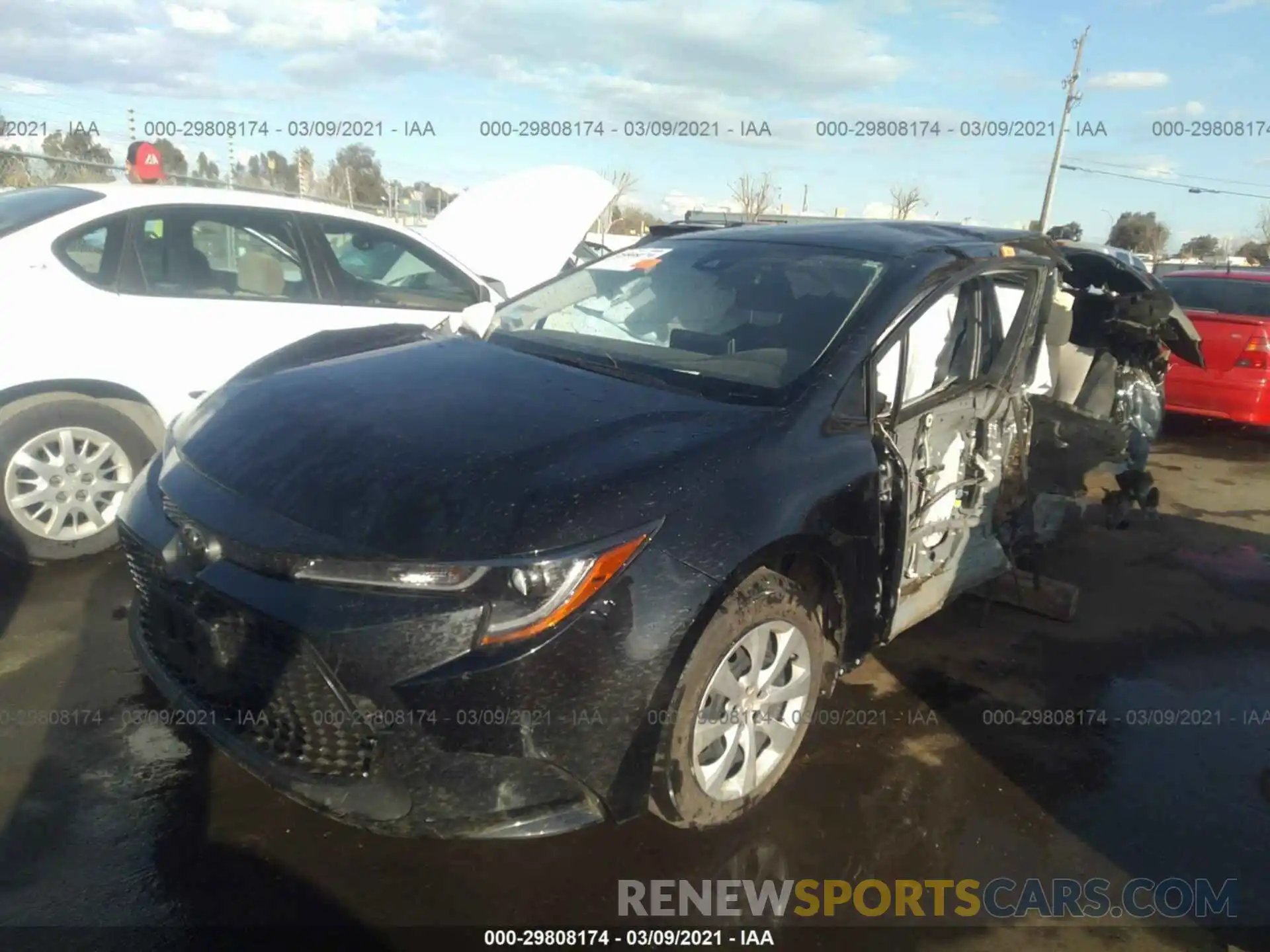 2 Photograph of a damaged car JTDEPRAE8LJ116349 TOYOTA COROLLA 2020