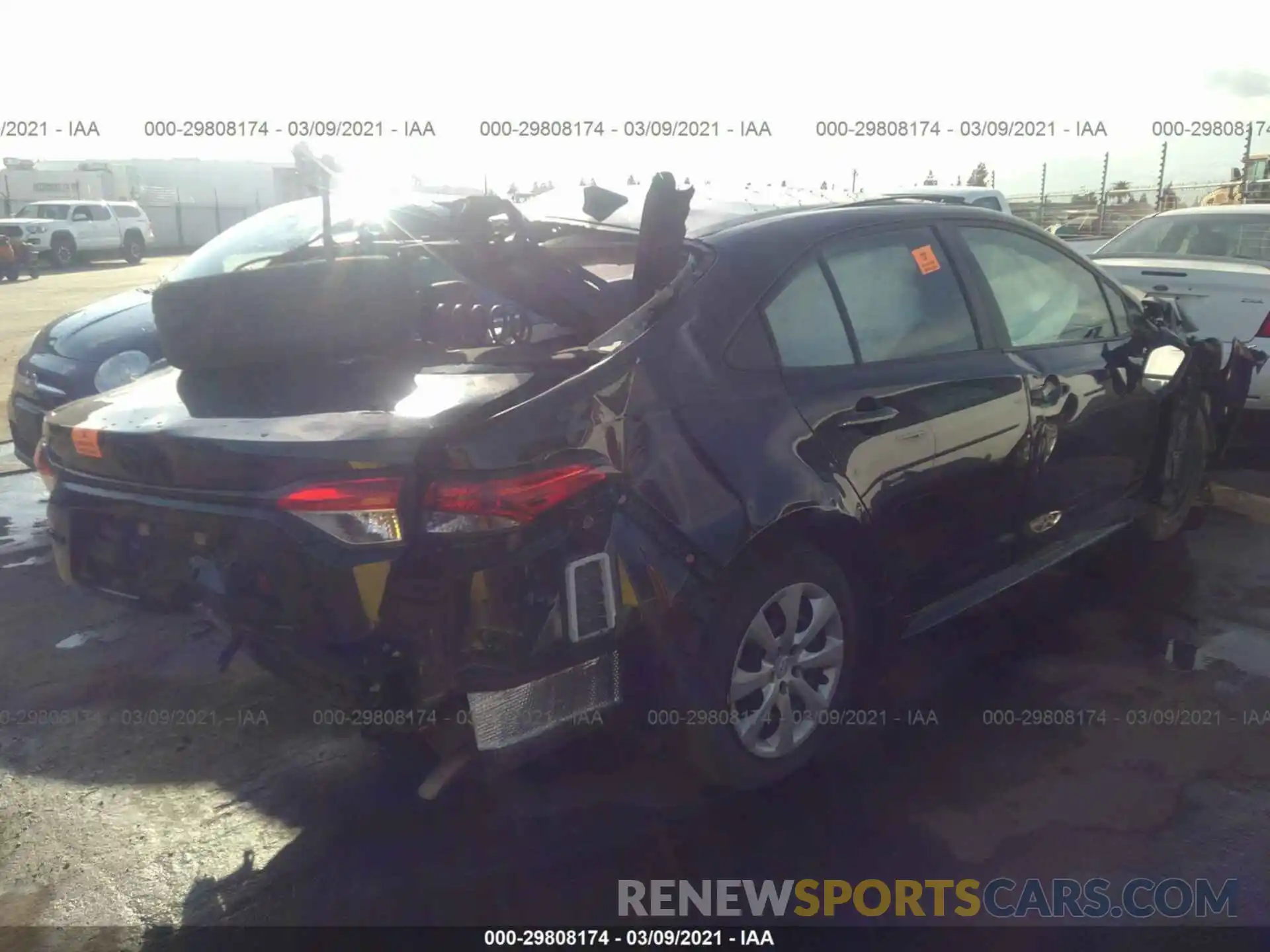 4 Photograph of a damaged car JTDEPRAE8LJ116349 TOYOTA COROLLA 2020