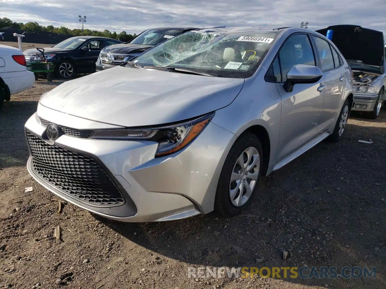 2 Photograph of a damaged car JTDEPRAE9LJ000495 TOYOTA COROLLA 2020