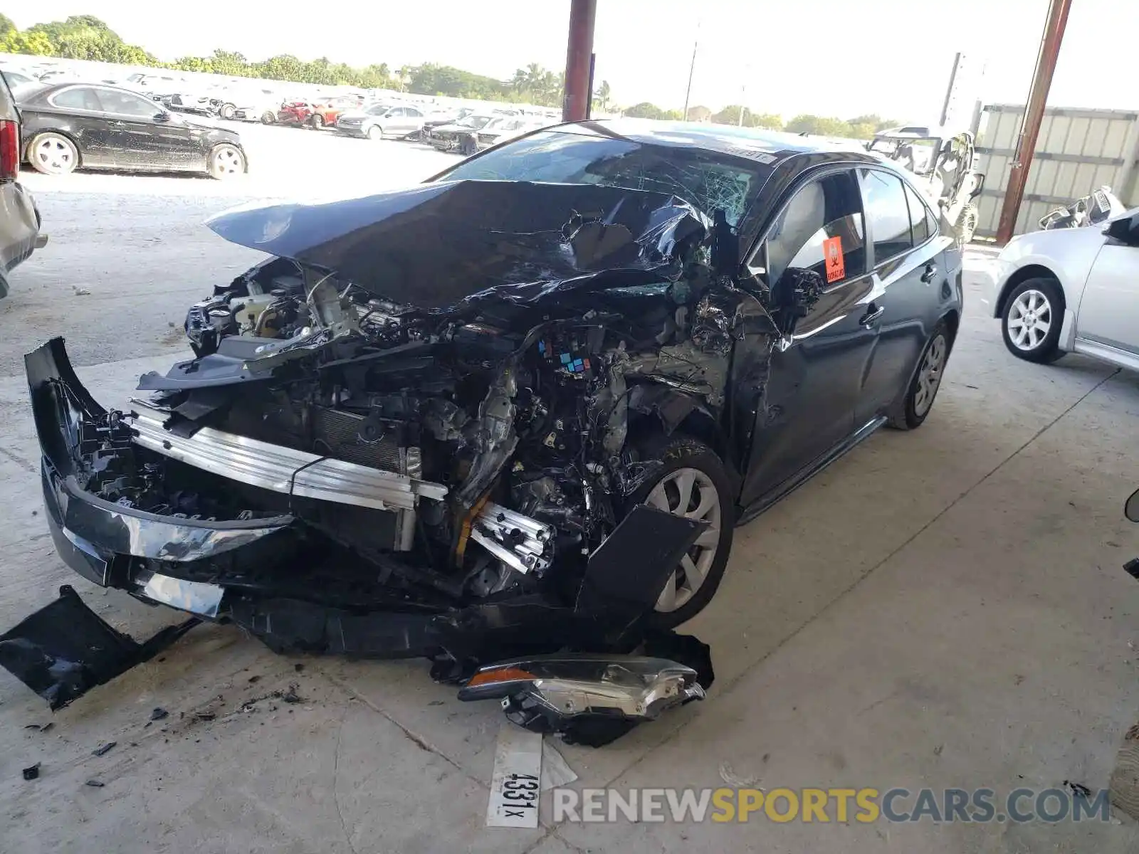 2 Photograph of a damaged car JTDEPRAE9LJ003400 TOYOTA COROLLA 2020