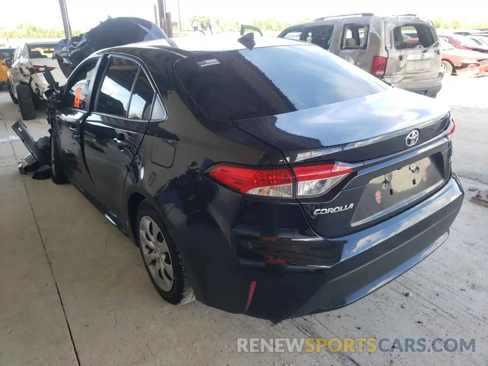 3 Photograph of a damaged car JTDEPRAE9LJ003400 TOYOTA COROLLA 2020