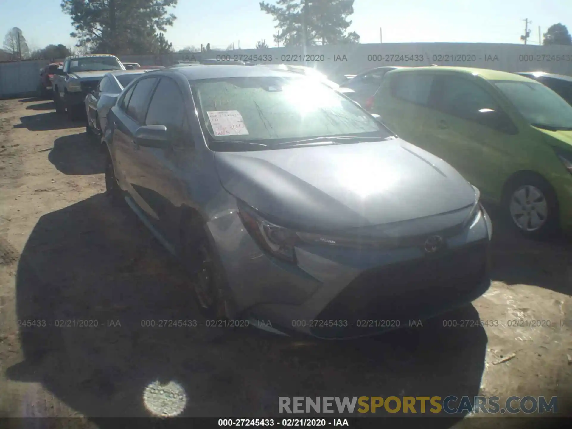 1 Photograph of a damaged car JTDEPRAE9LJ003560 TOYOTA COROLLA 2020