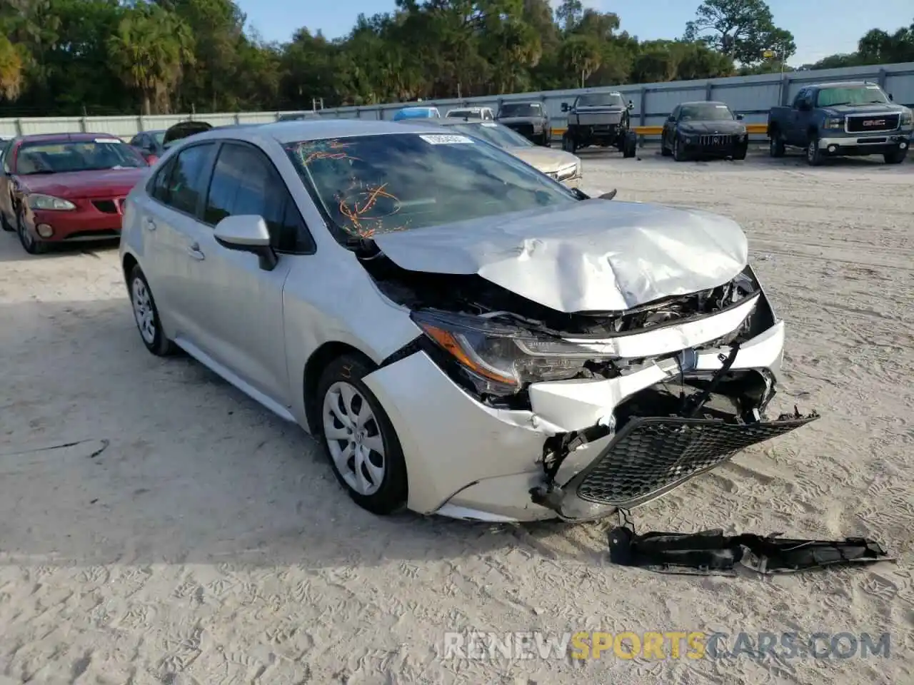 1 Photograph of a damaged car JTDEPRAE9LJ004546 TOYOTA COROLLA 2020