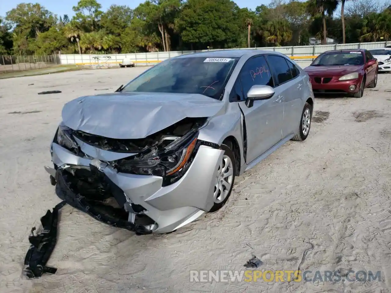 2 Photograph of a damaged car JTDEPRAE9LJ004546 TOYOTA COROLLA 2020