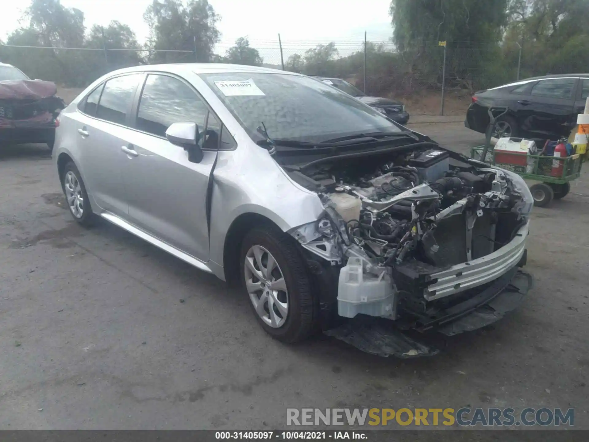 1 Photograph of a damaged car JTDEPRAE9LJ005499 TOYOTA COROLLA 2020