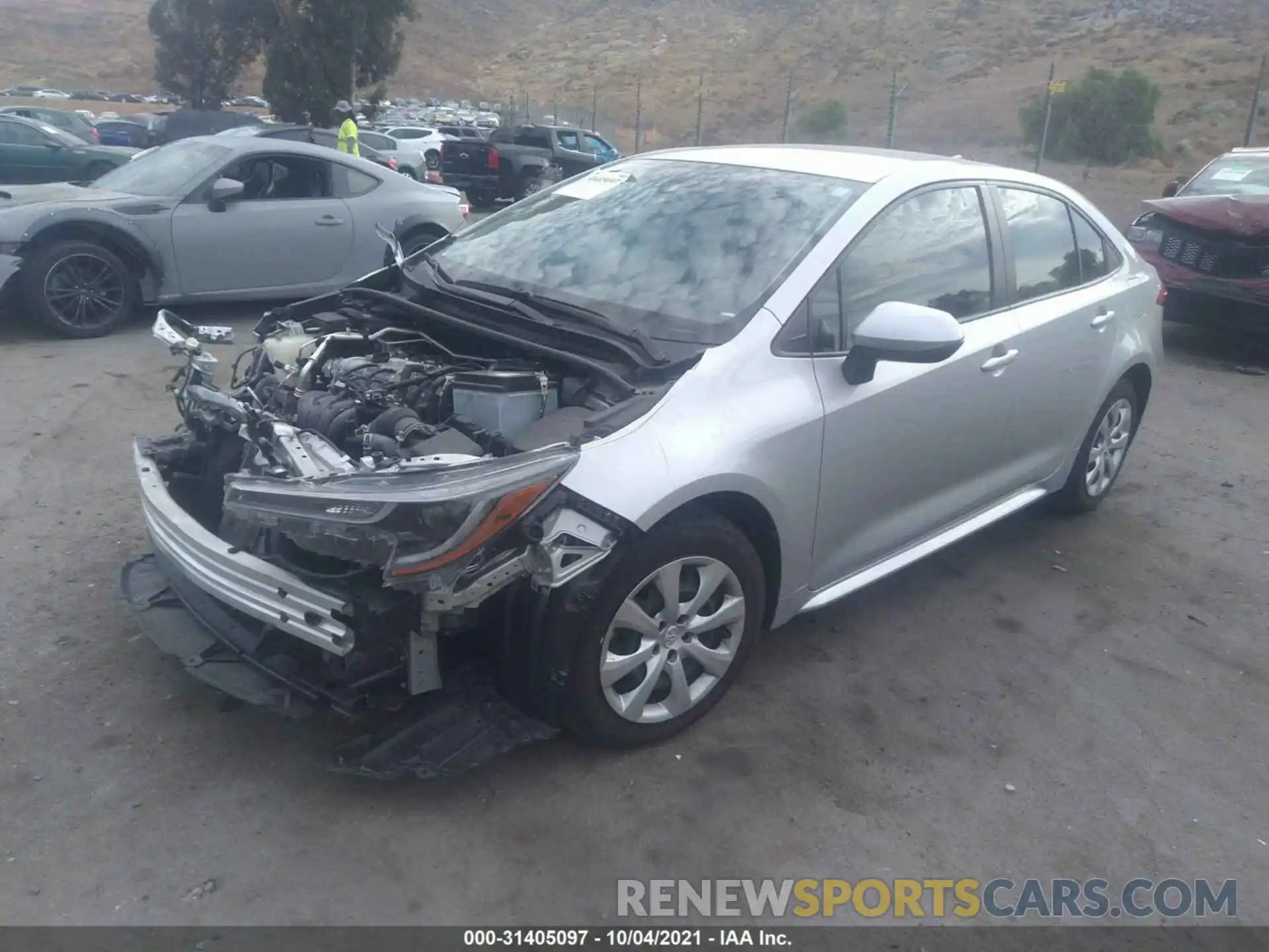 2 Photograph of a damaged car JTDEPRAE9LJ005499 TOYOTA COROLLA 2020