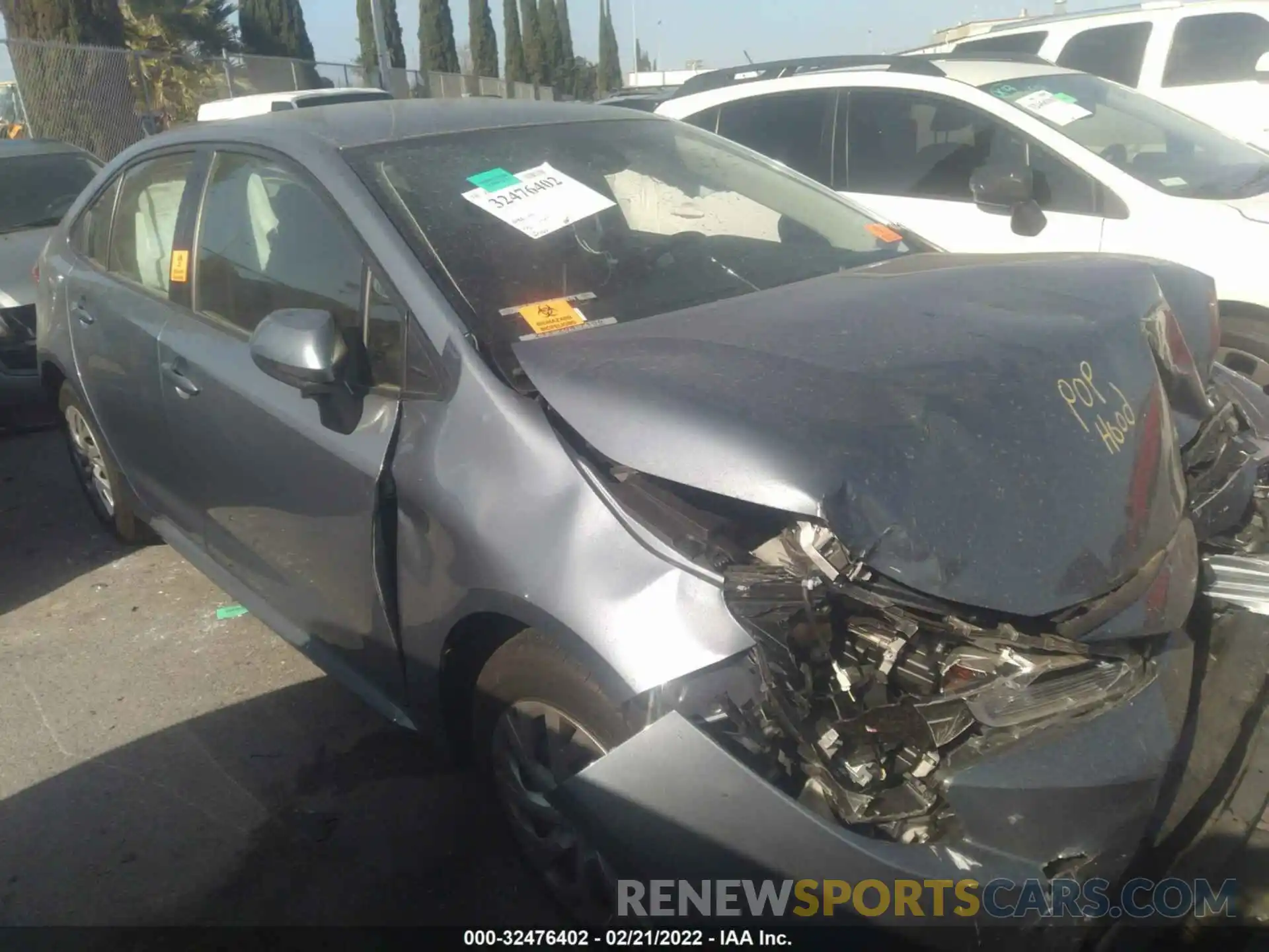 1 Photograph of a damaged car JTDEPRAE9LJ006619 TOYOTA COROLLA 2020