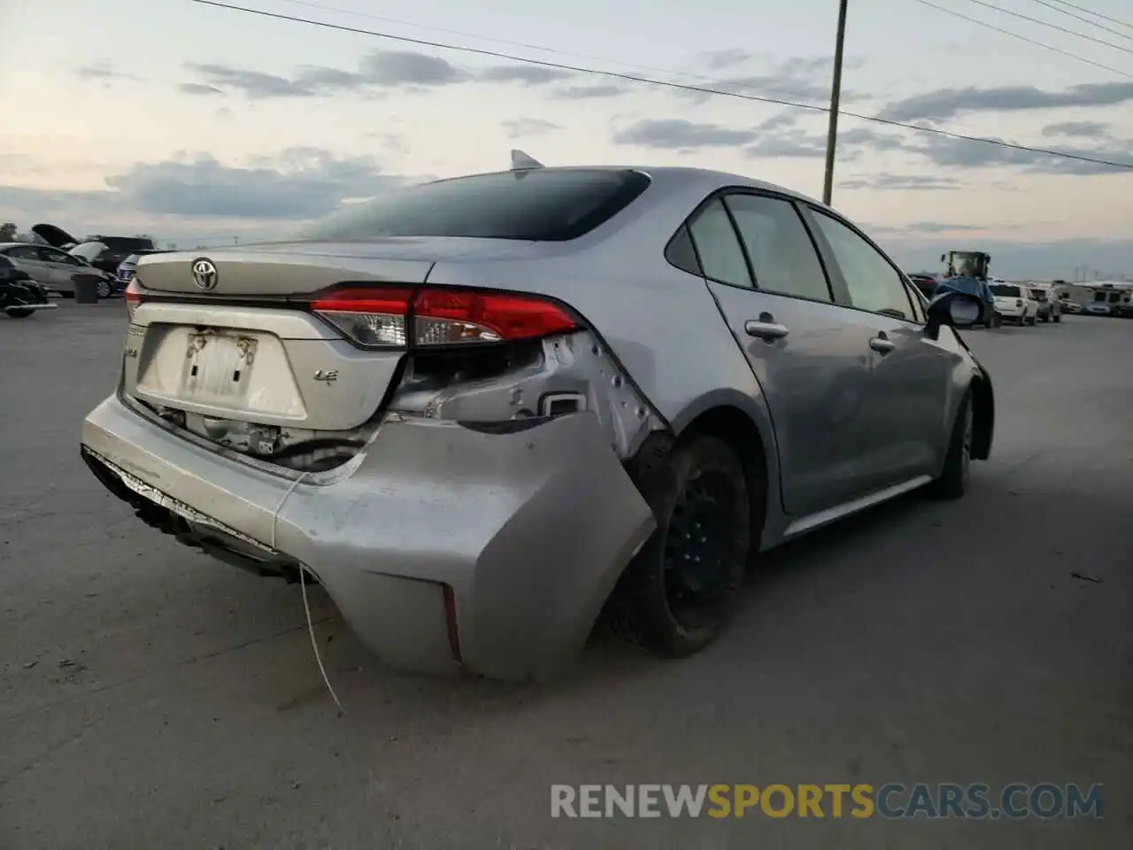 4 Photograph of a damaged car JTDEPRAE9LJ007396 TOYOTA COROLLA 2020