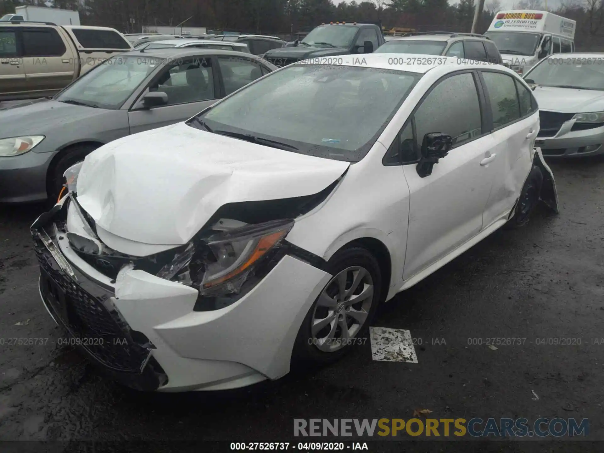 2 Photograph of a damaged car JTDEPRAE9LJ008015 TOYOTA COROLLA 2020