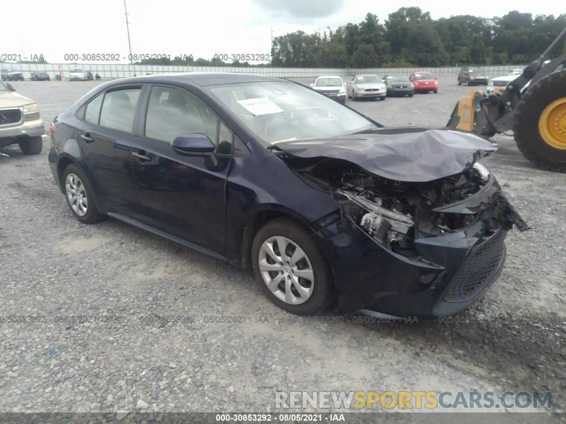 1 Photograph of a damaged car JTDEPRAE9LJ008189 TOYOTA COROLLA 2020