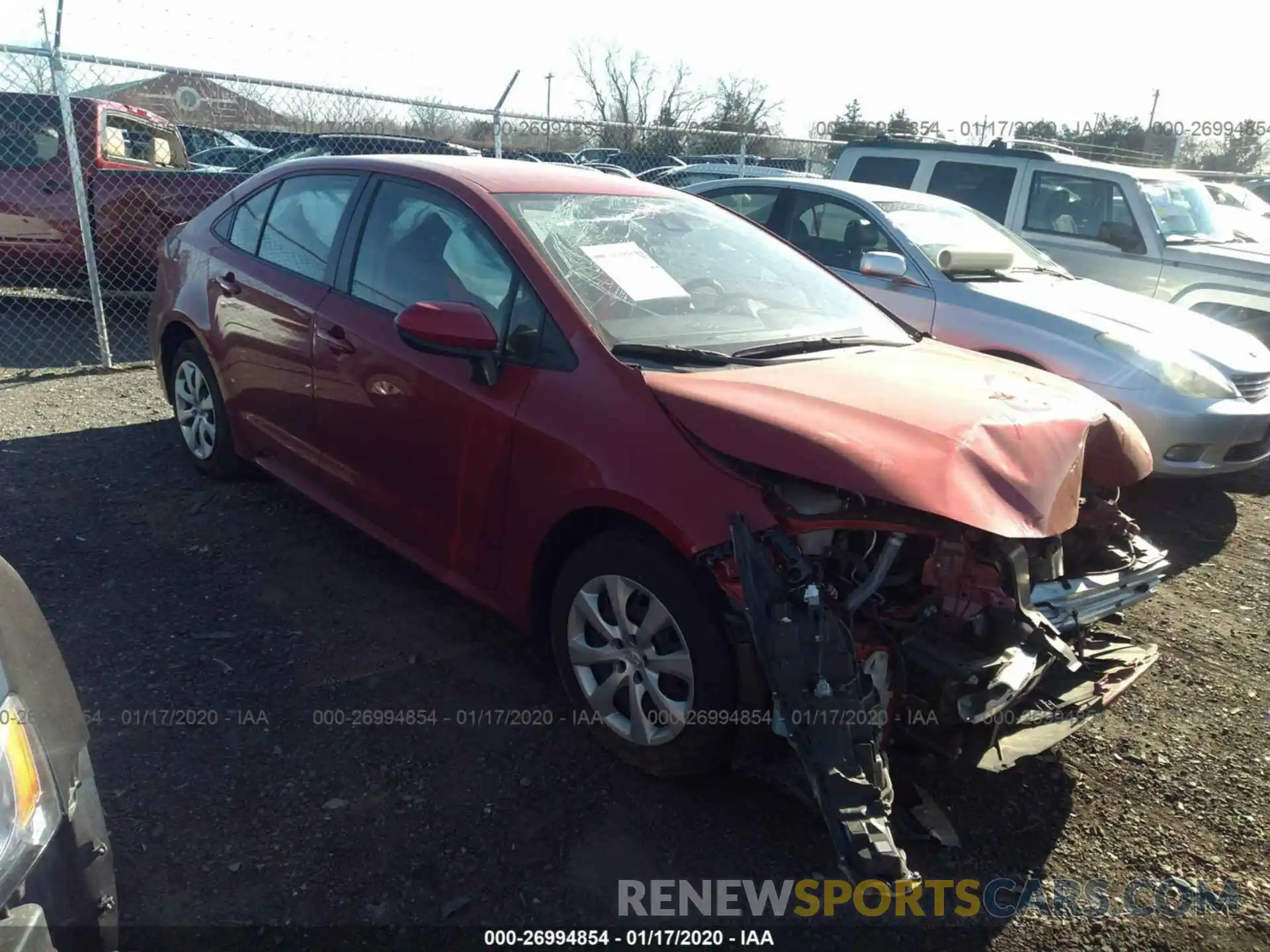 1 Photograph of a damaged car JTDEPRAE9LJ009732 TOYOTA COROLLA 2020