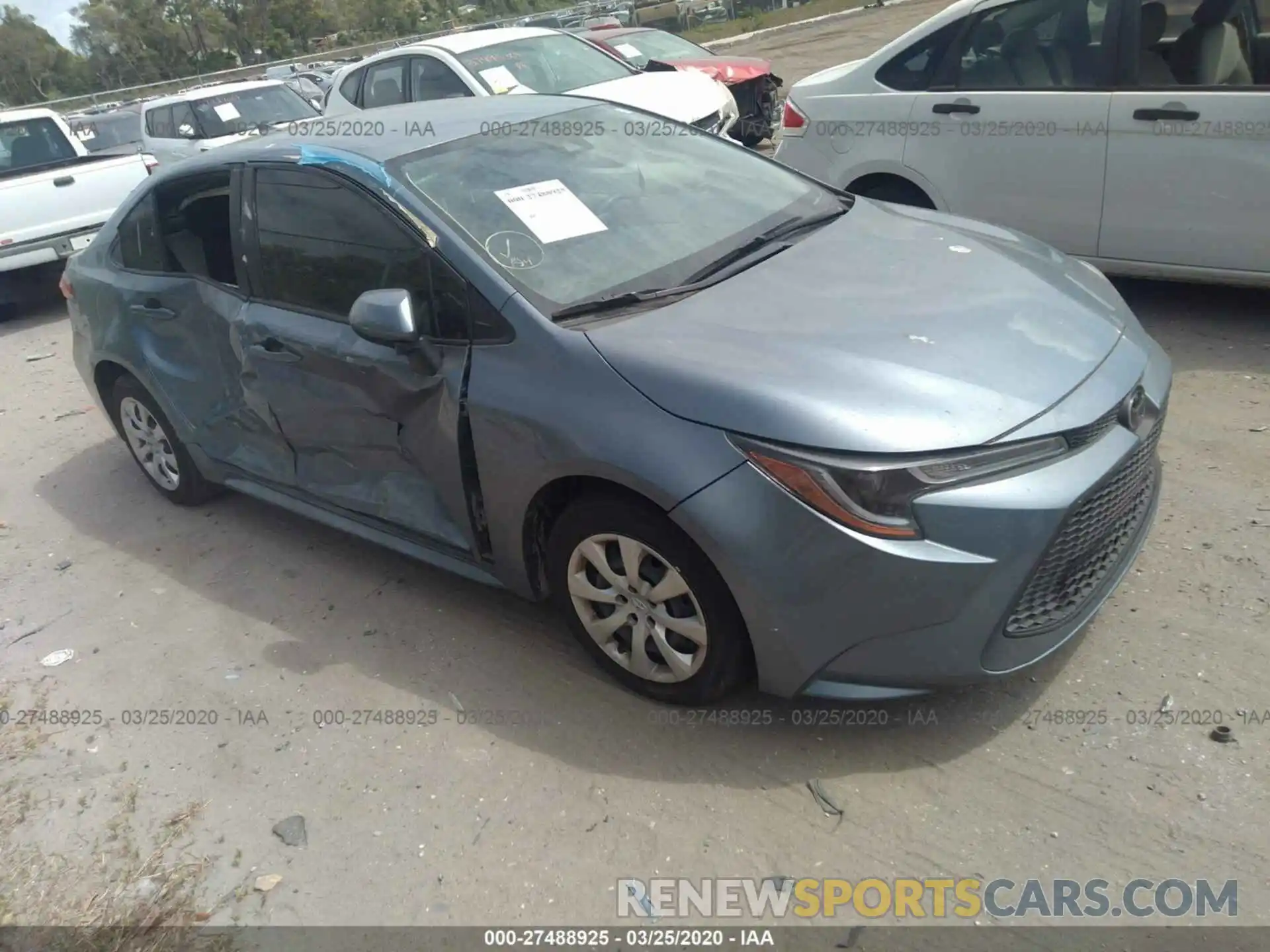 1 Photograph of a damaged car JTDEPRAE9LJ010511 TOYOTA COROLLA 2020