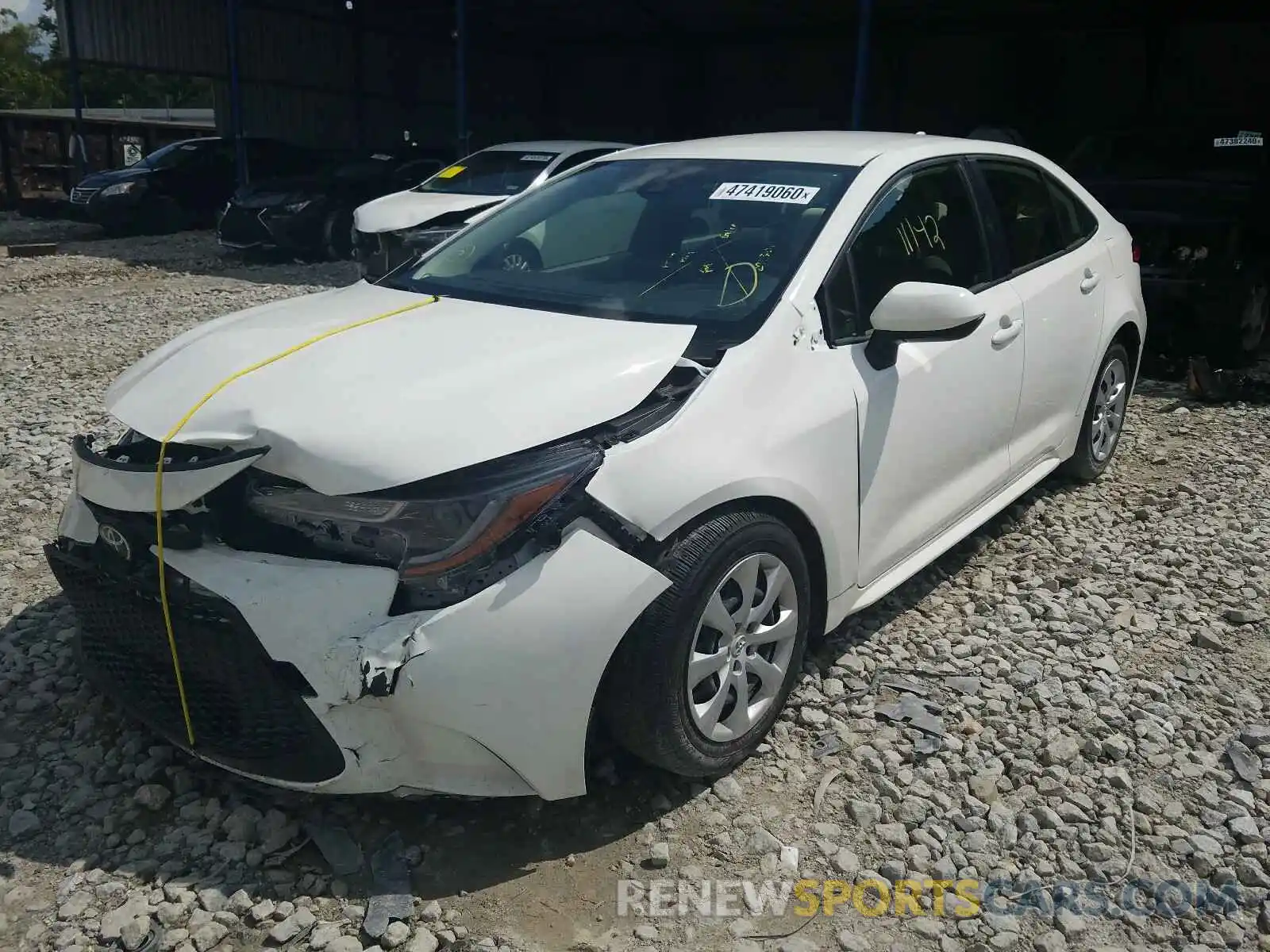 2 Photograph of a damaged car JTDEPRAE9LJ011030 TOYOTA COROLLA 2020