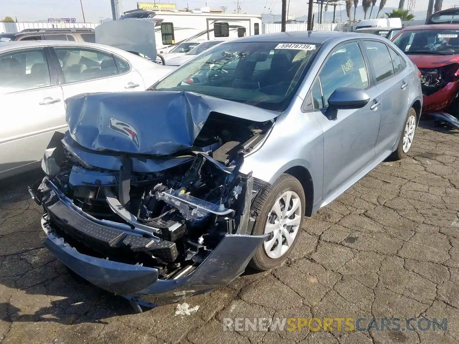 2 Photograph of a damaged car JTDEPRAE9LJ011223 TOYOTA COROLLA 2020