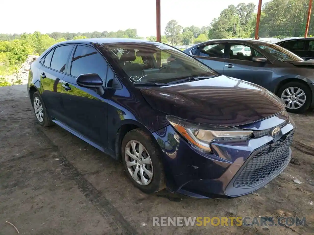 1 Photograph of a damaged car JTDEPRAE9LJ012176 TOYOTA COROLLA 2020