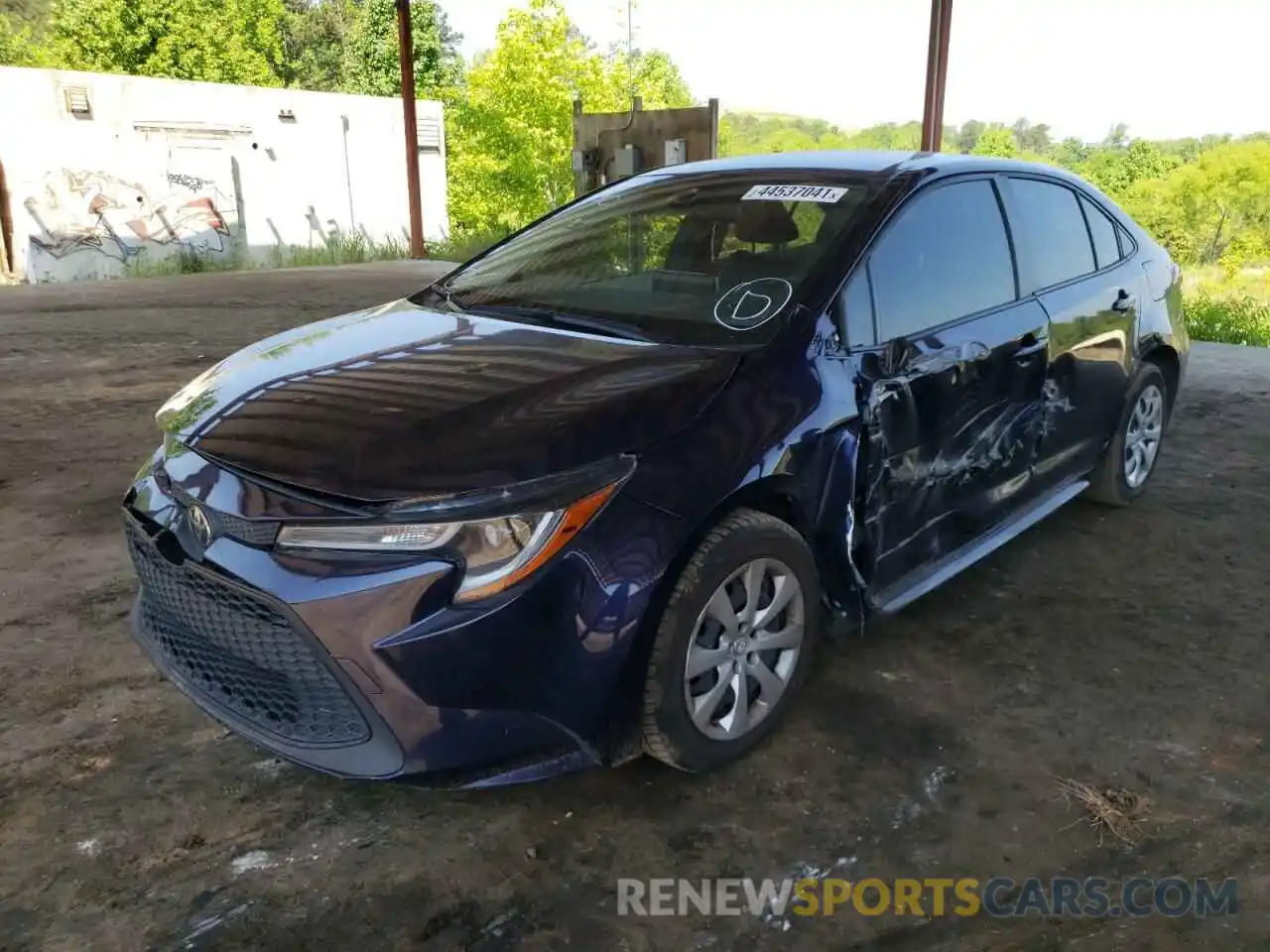 2 Photograph of a damaged car JTDEPRAE9LJ012176 TOYOTA COROLLA 2020