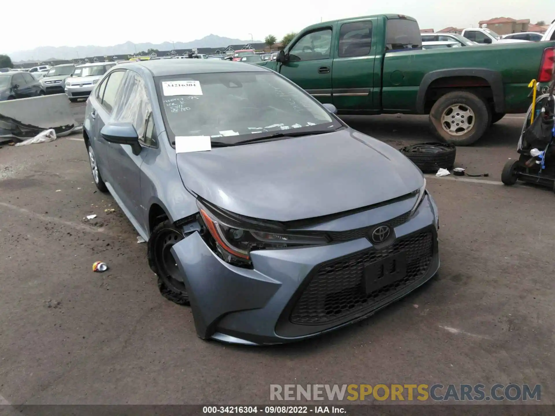 1 Photograph of a damaged car JTDEPRAE9LJ012341 TOYOTA COROLLA 2020