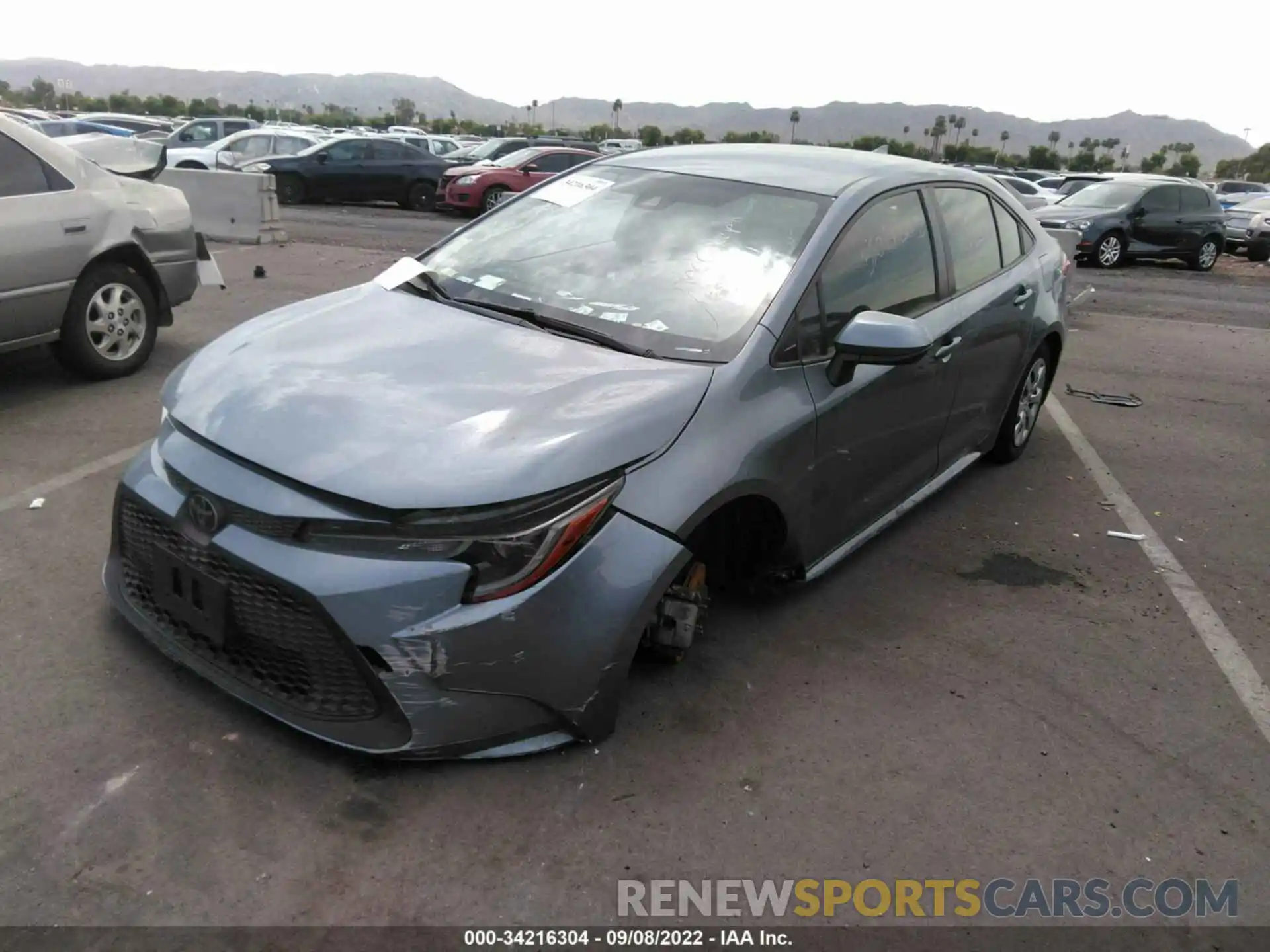 2 Photograph of a damaged car JTDEPRAE9LJ012341 TOYOTA COROLLA 2020