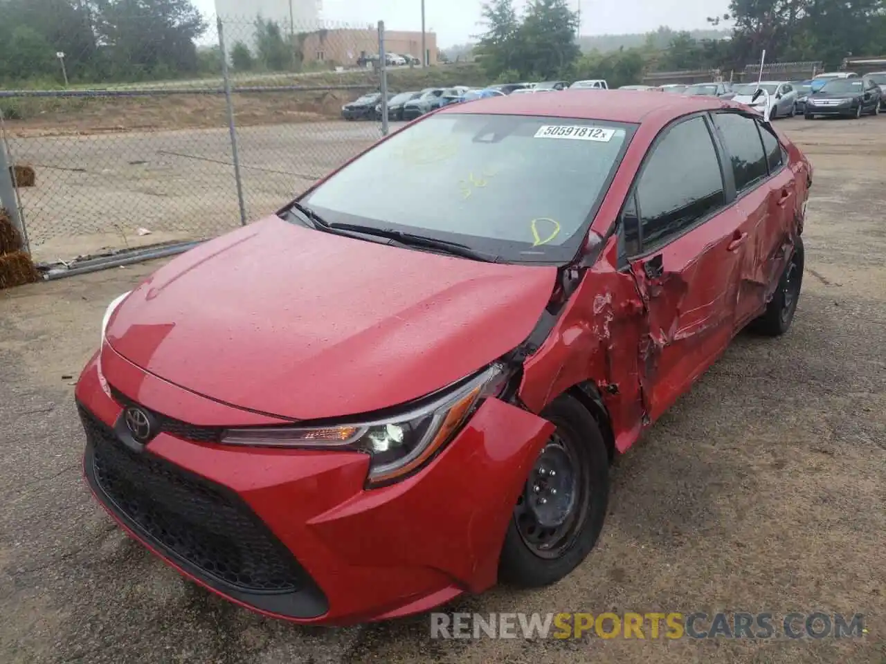 2 Photograph of a damaged car JTDEPRAE9LJ013098 TOYOTA COROLLA 2020