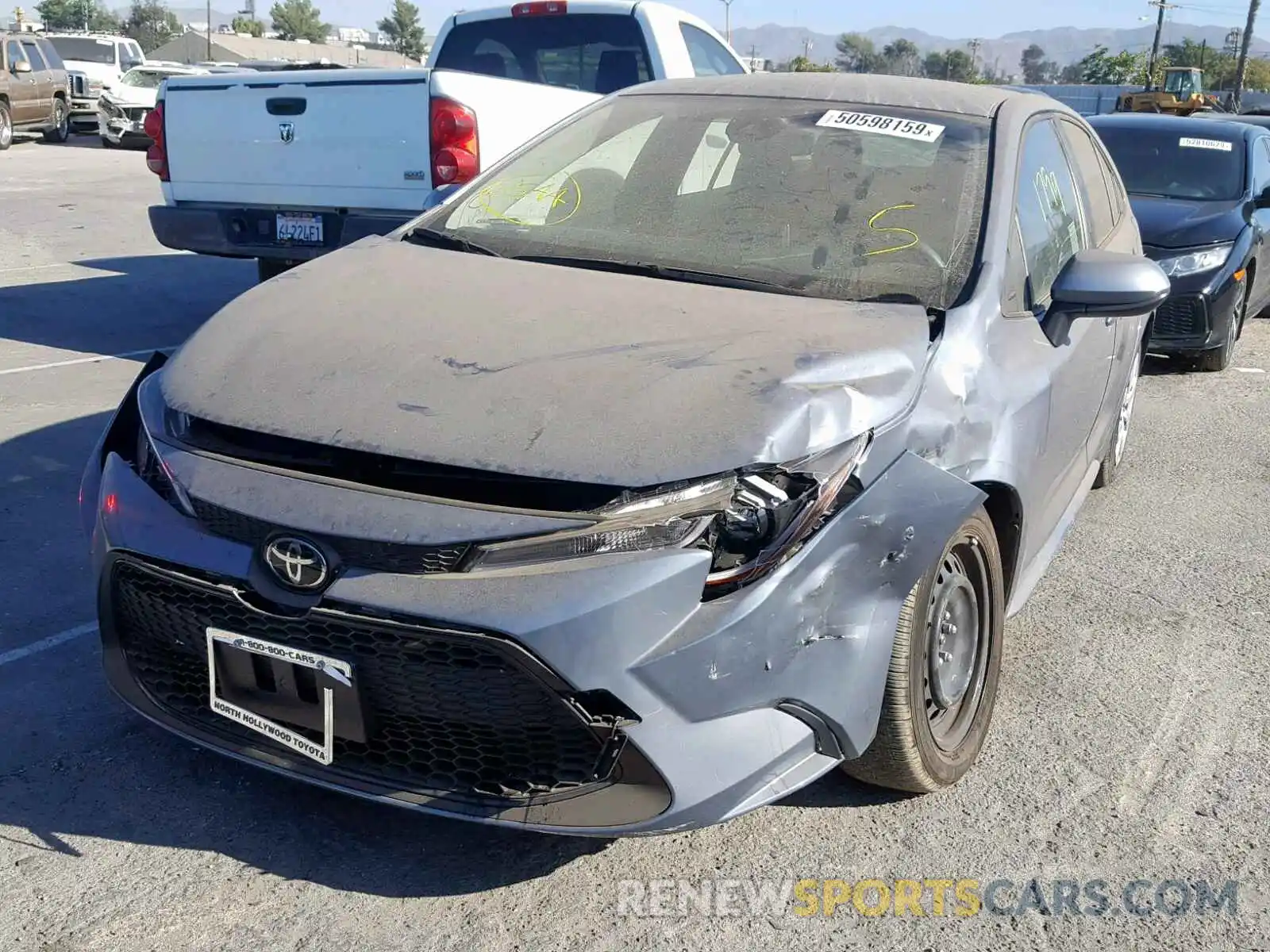 2 Photograph of a damaged car JTDEPRAE9LJ013392 TOYOTA COROLLA 2020