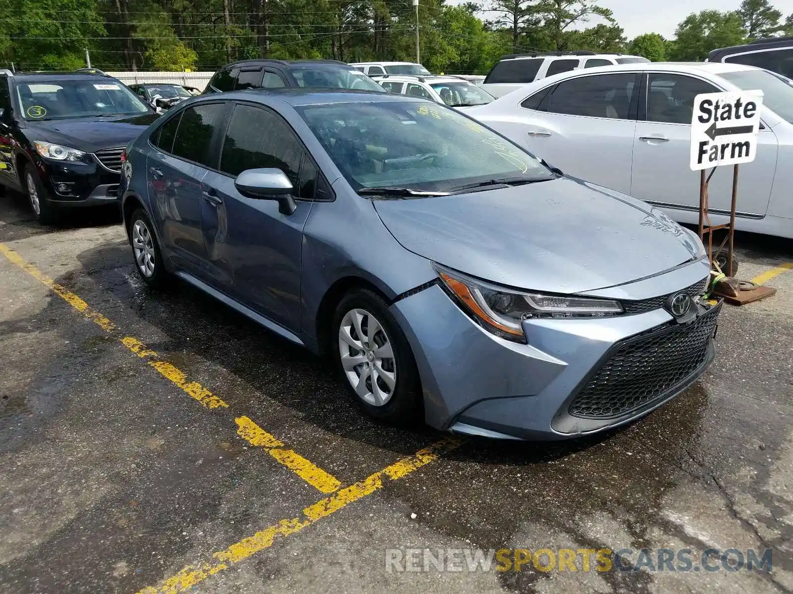 1 Photograph of a damaged car JTDEPRAE9LJ014543 TOYOTA COROLLA 2020