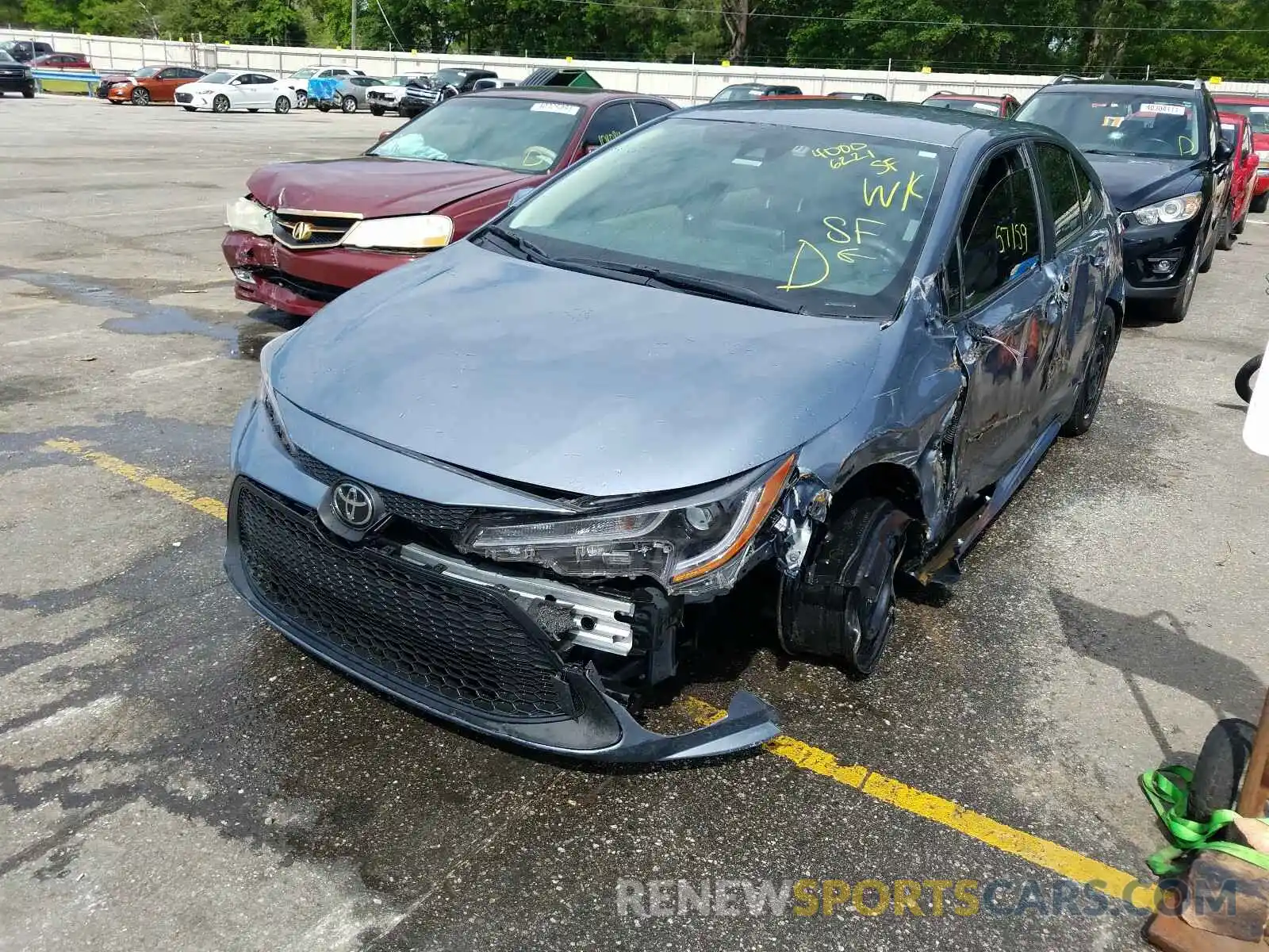 2 Photograph of a damaged car JTDEPRAE9LJ014543 TOYOTA COROLLA 2020