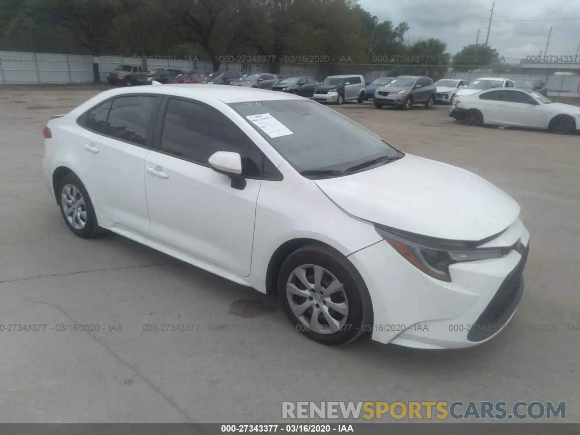 1 Photograph of a damaged car JTDEPRAE9LJ014638 TOYOTA COROLLA 2020