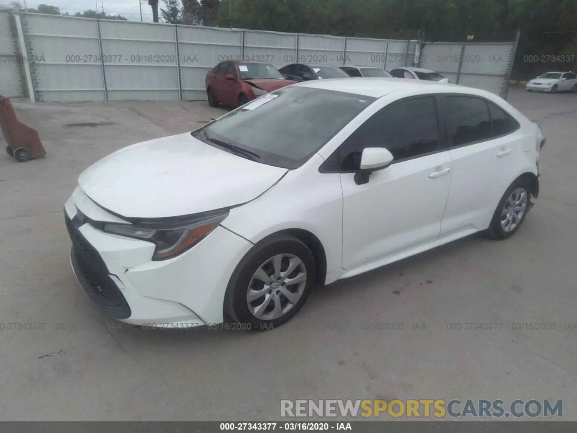 2 Photograph of a damaged car JTDEPRAE9LJ014638 TOYOTA COROLLA 2020