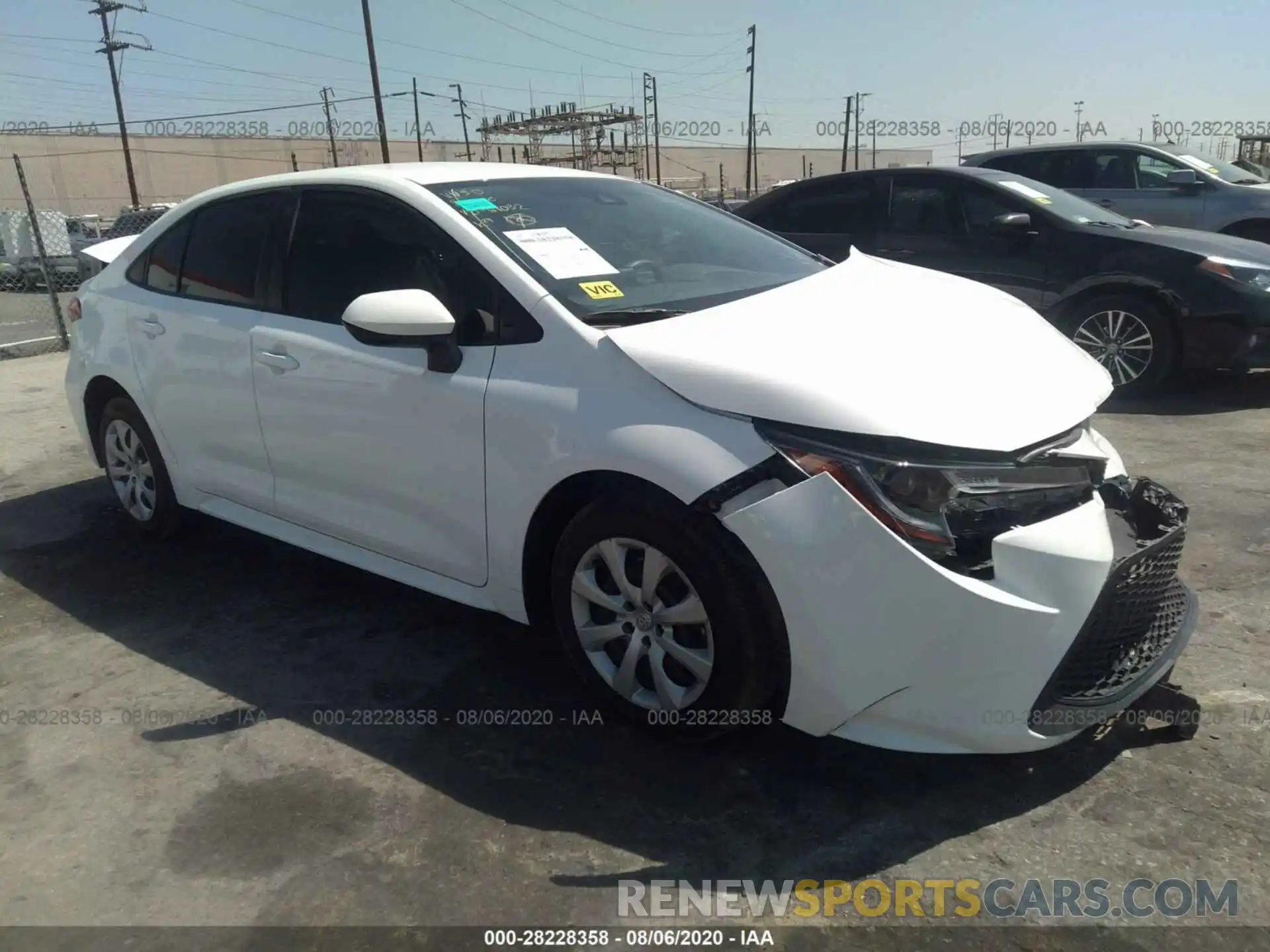 1 Photograph of a damaged car JTDEPRAE9LJ014820 TOYOTA COROLLA 2020