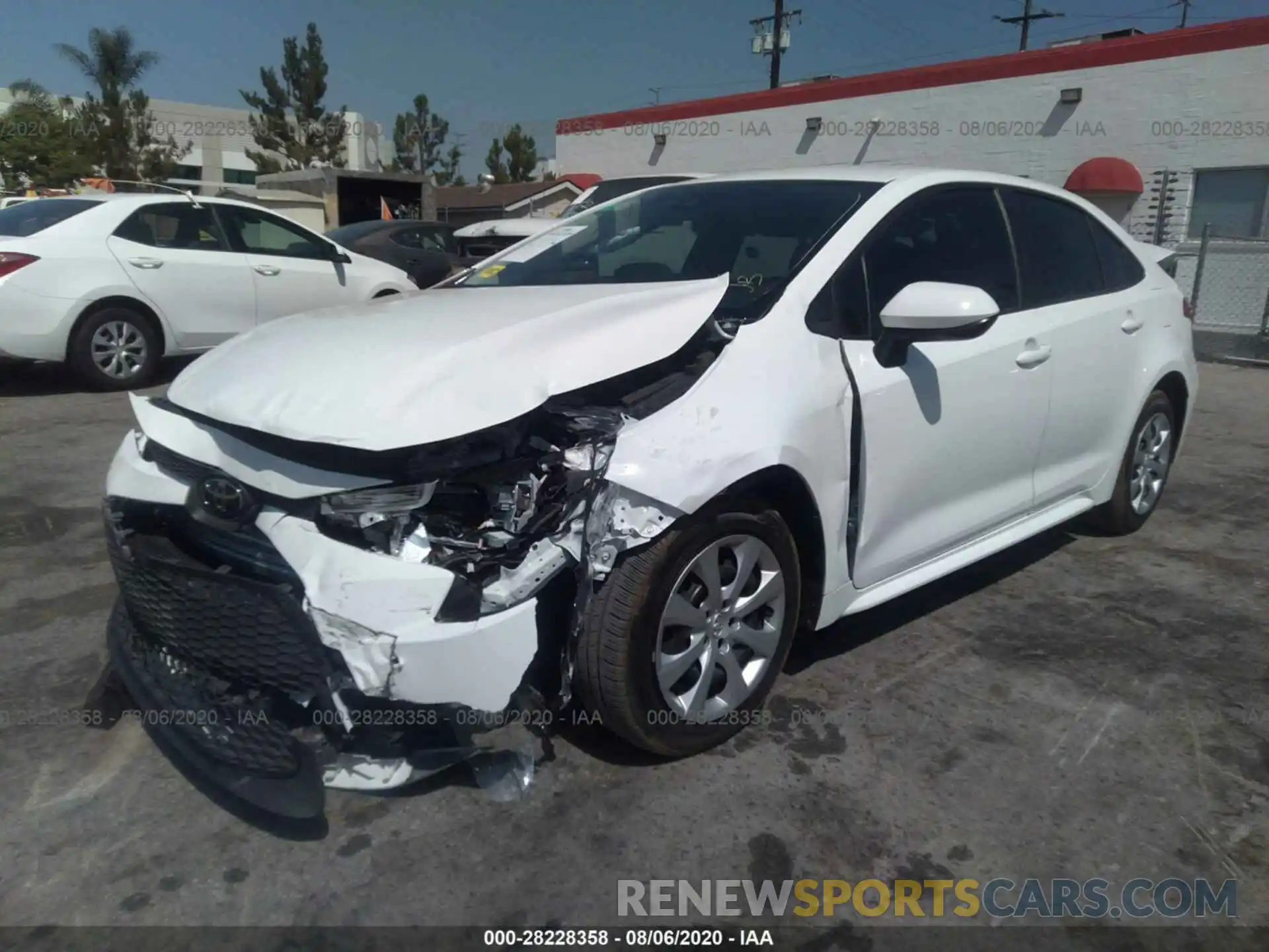 2 Photograph of a damaged car JTDEPRAE9LJ014820 TOYOTA COROLLA 2020