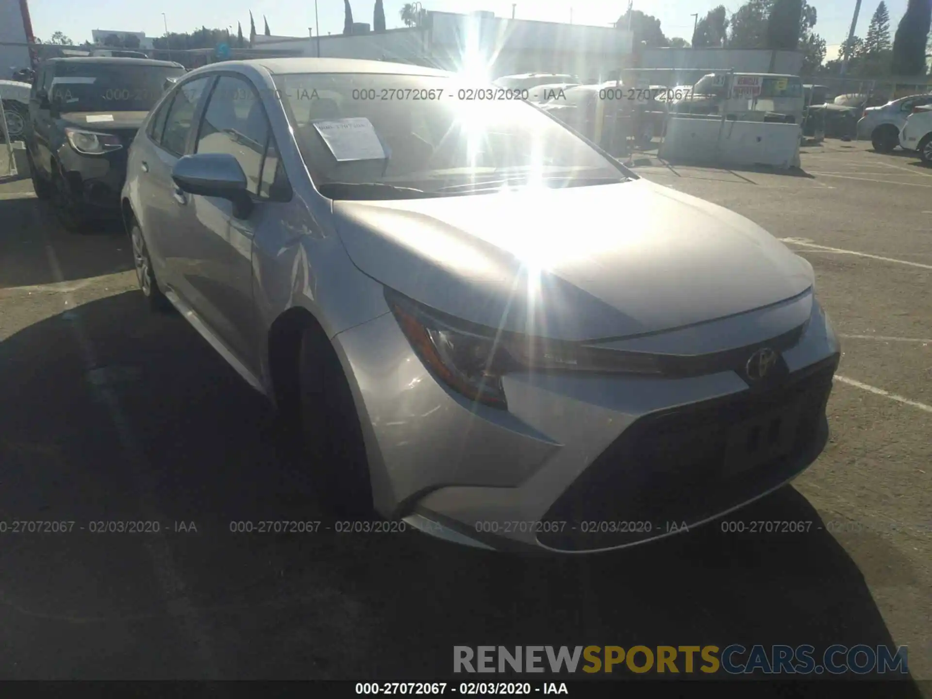 1 Photograph of a damaged car JTDEPRAE9LJ015112 TOYOTA COROLLA 2020